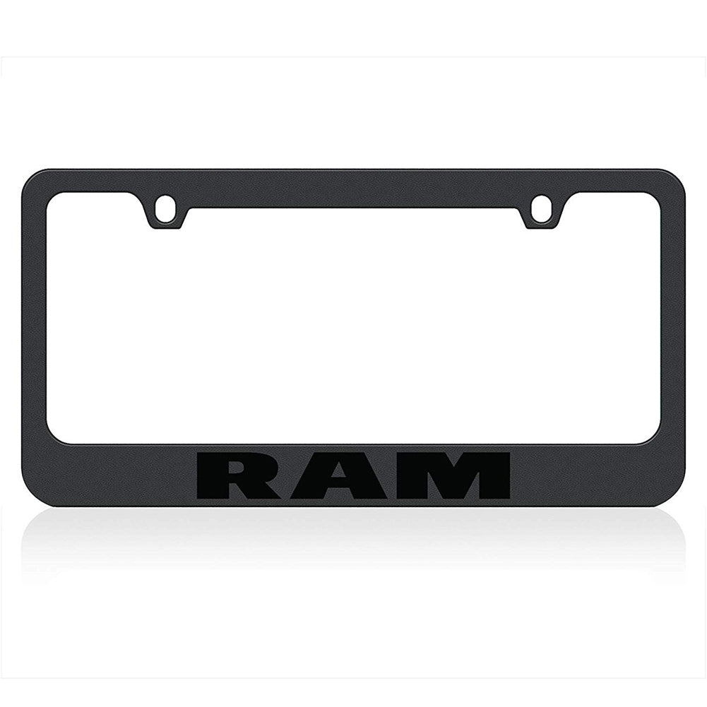 Dodge Ram License Plate Frame - Black with Black-SR1 Performance