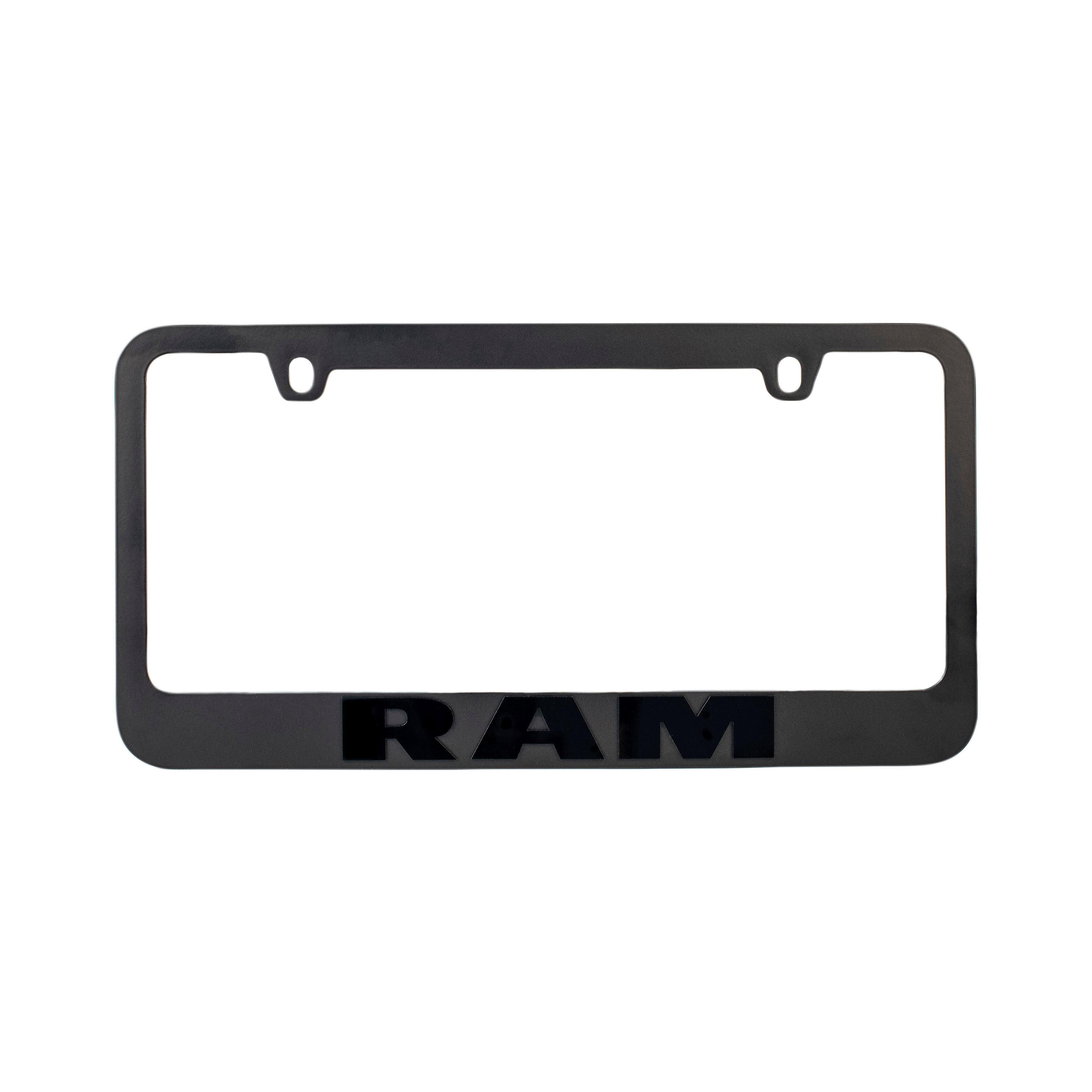 Dodge Ram License Plate Frame - Black with Black-SR1 Performance