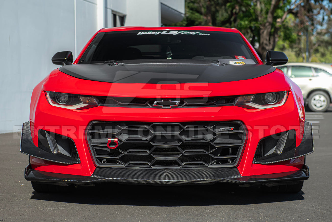 2019-24 Camaro ZL1 1LE Dry Cabon Fiber Front Air Duct Bezels & Canard Dive Planes