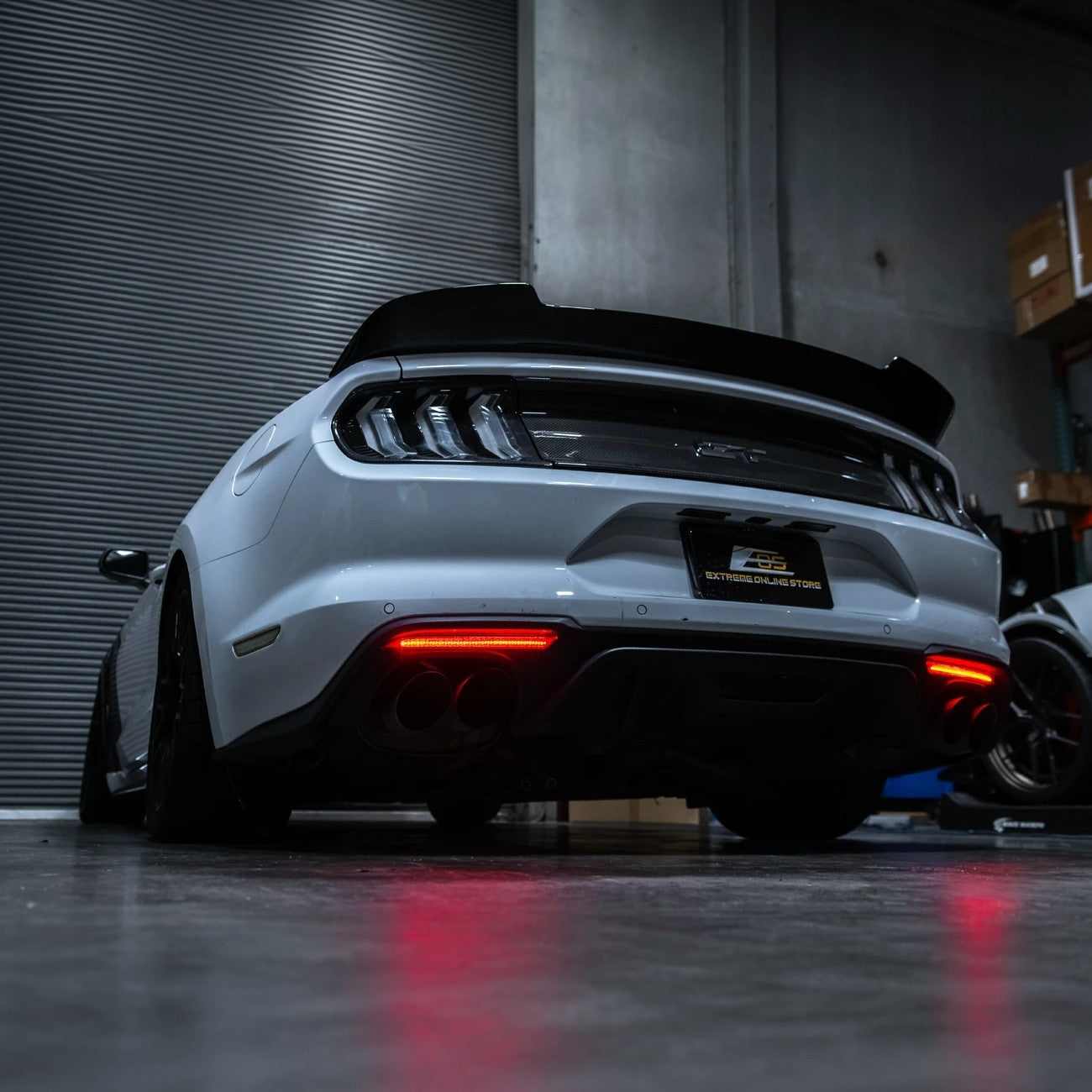 2018-23 Ford Mustang S550 | Rear Bumper Red LED Reflector Light Set