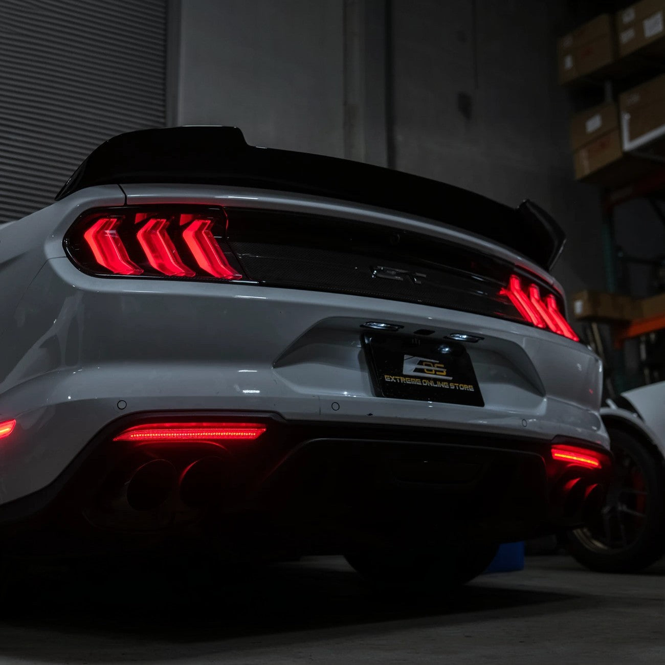 2018-23 Ford Mustang S550 | Rear Bumper Red LED Reflector Light Set