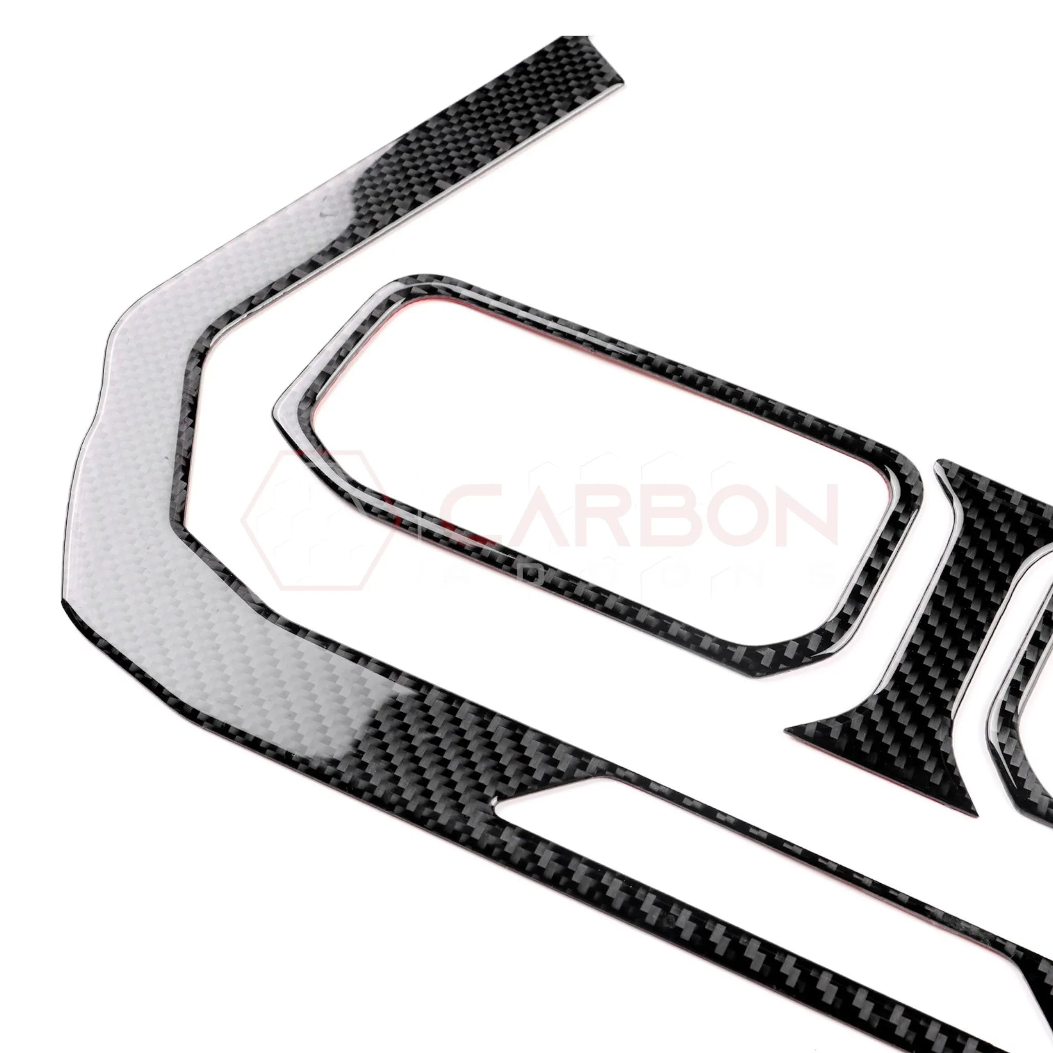 2024+ S650 Mustang Real Carbon Fiber Dash Center AC Vents Trim Overlays