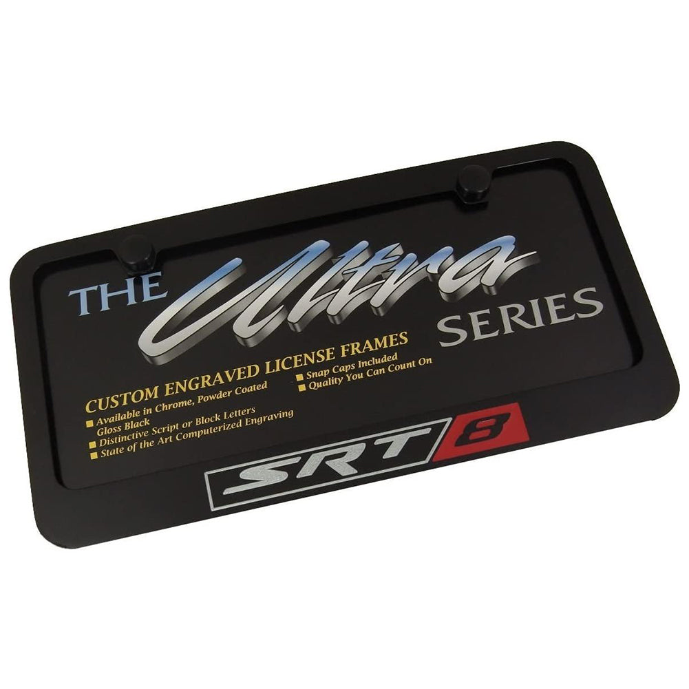 Dodge SRT-8 License Plate Frame - Black-SR1 Performance