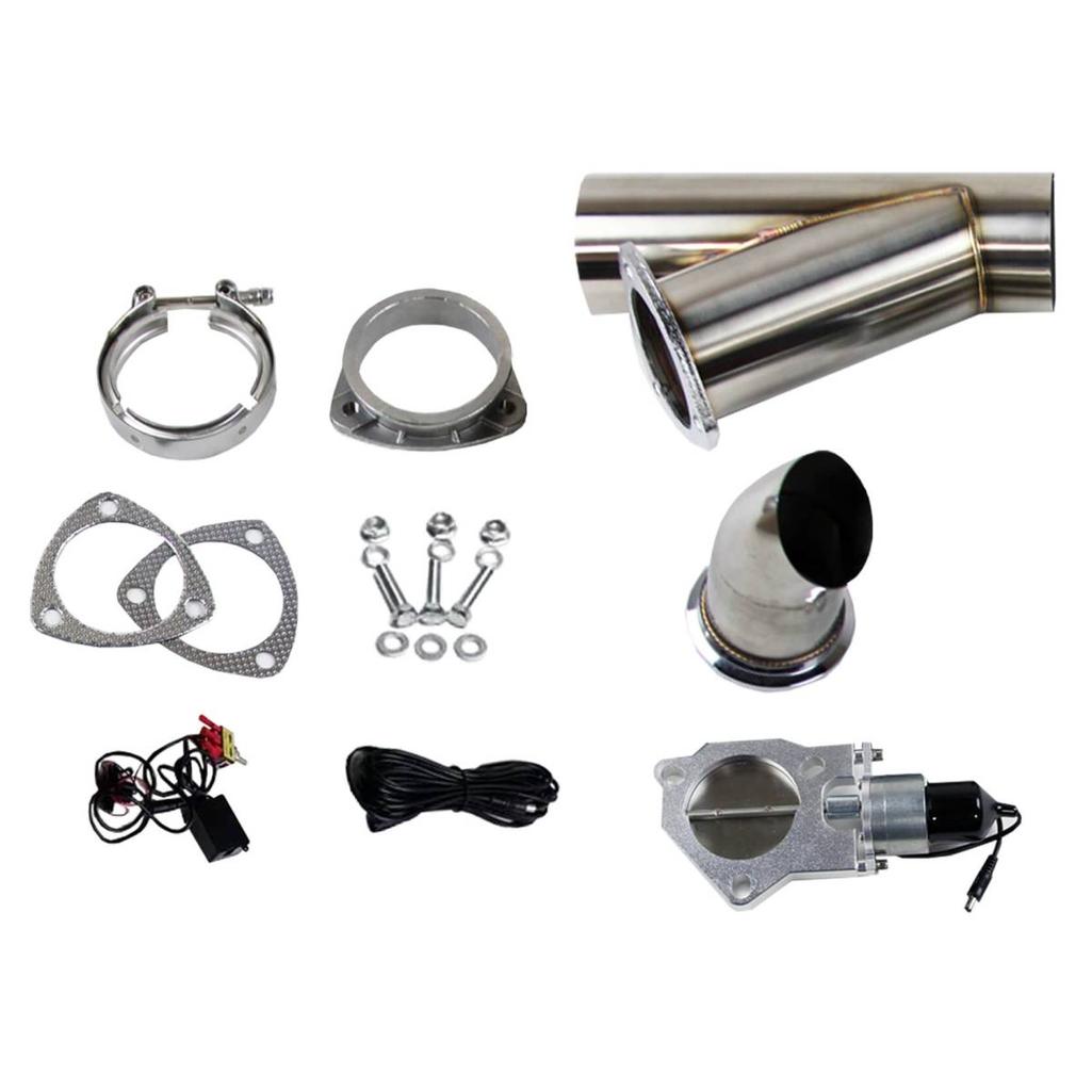 Fits any 2.25 57 mm exhaust system minimal restriction