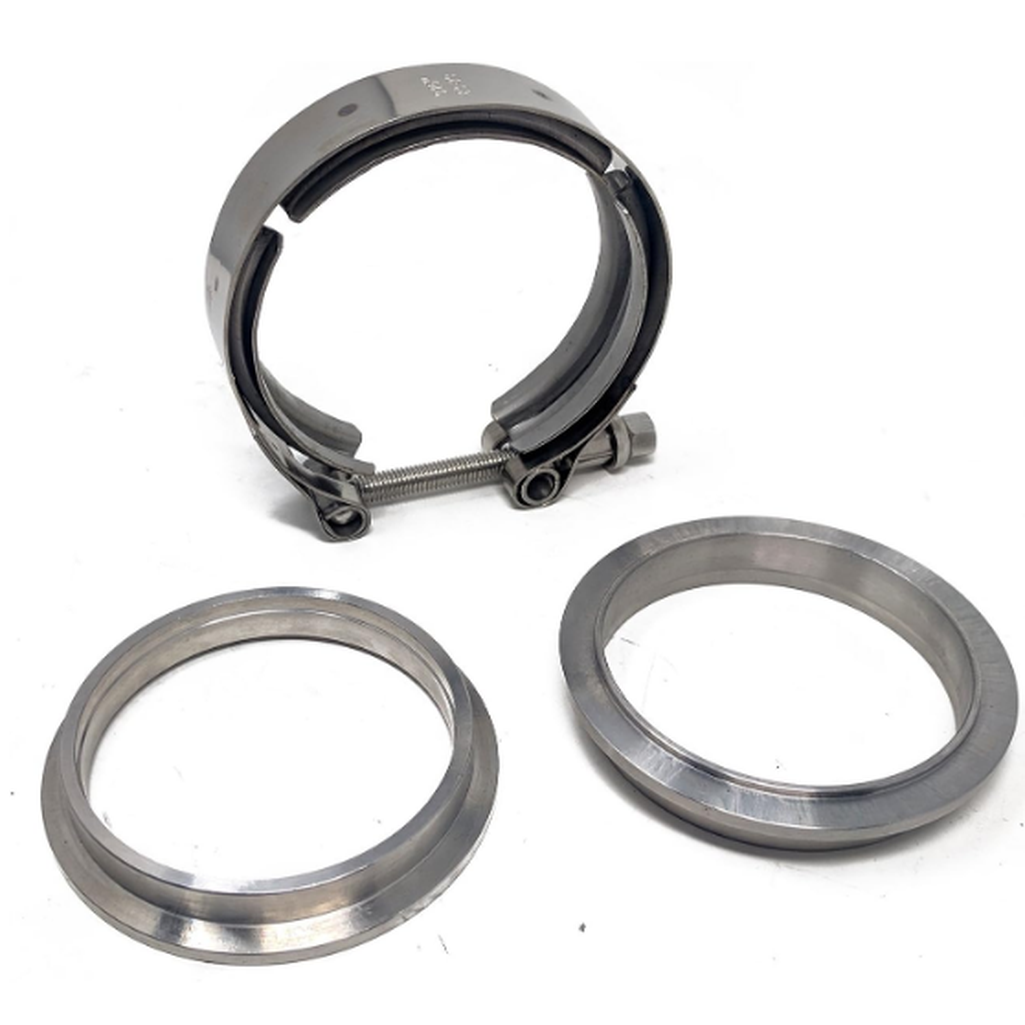 (57mm) Mating Flat Flanges with V-Band Clamp Included-Mild Steel