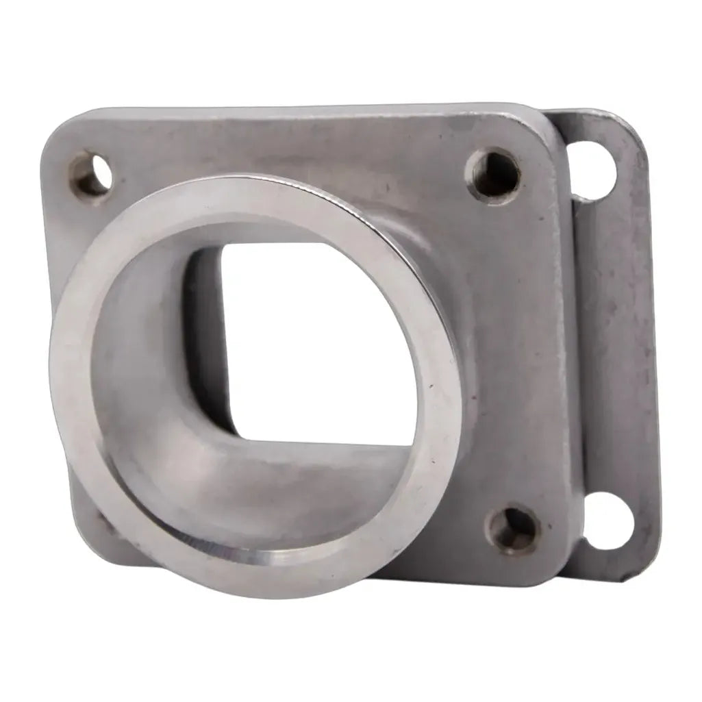 precision cast turbo transition adapter converts 2.5 band outlet