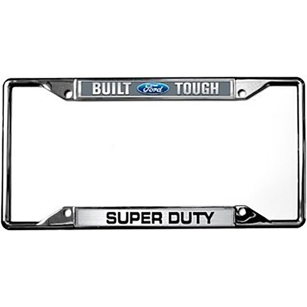 Built Ford Tough Super Duty License Plate Frame - Chrome-SR1 Performance