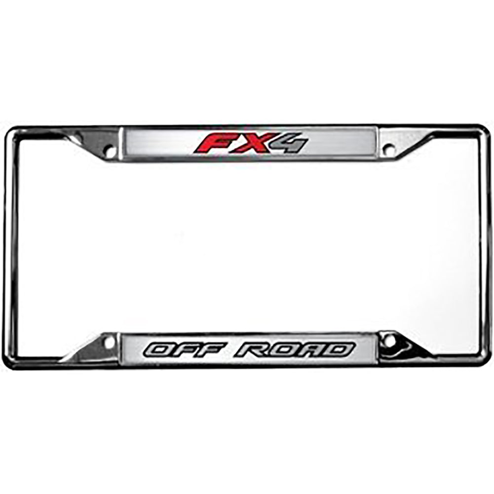 Ford FX4 Off Road License Plate Frame - Chrome-SR1 Performance