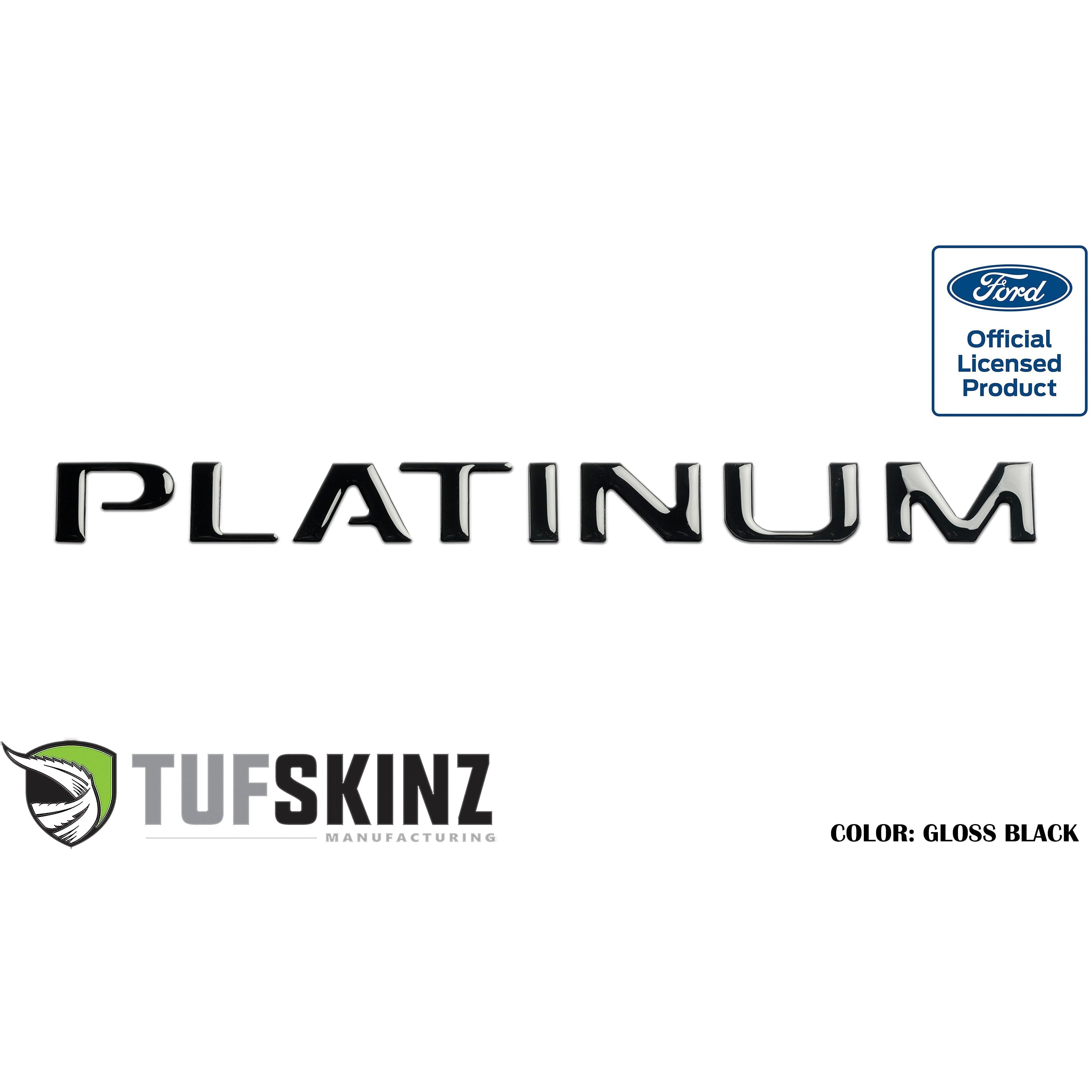 Tailgate Letter Inserts Fits 2015-2017 Ford F-150 Platinum