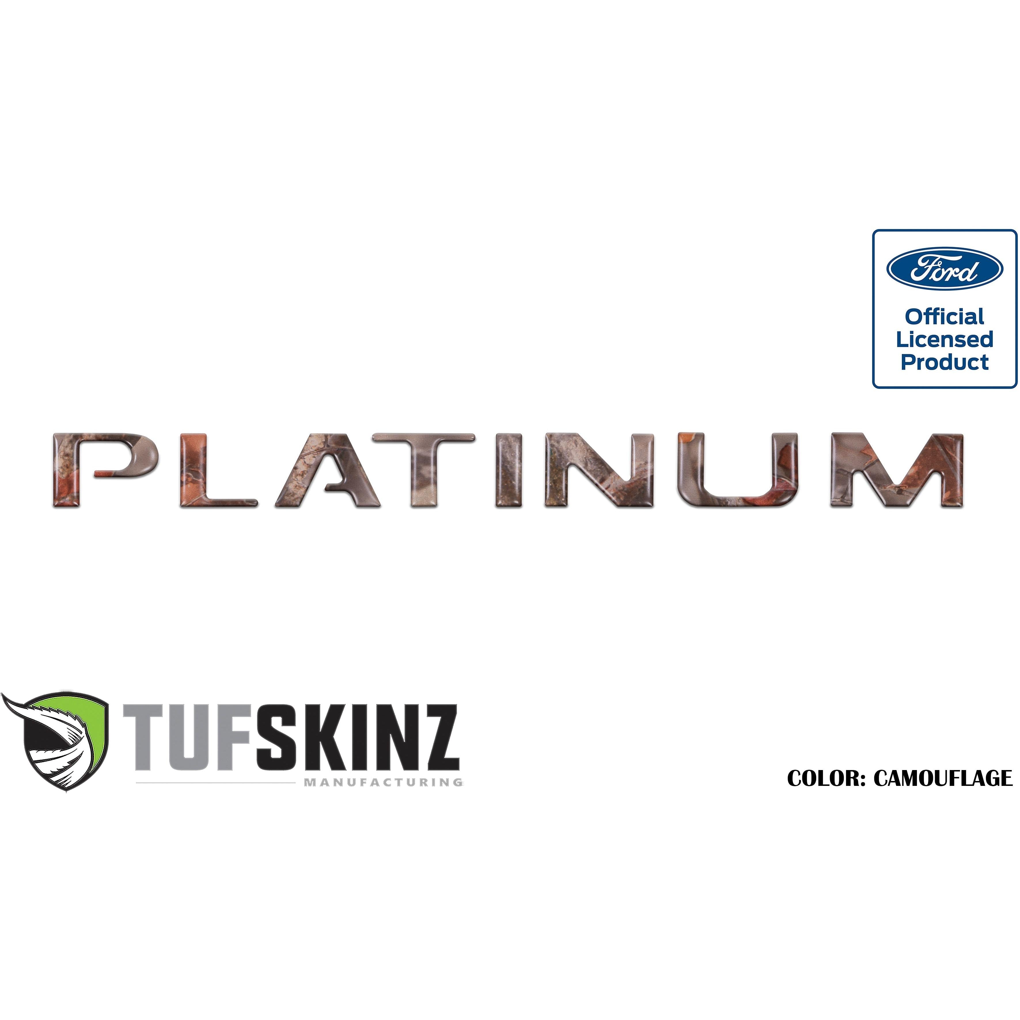 Tailgate Letter Inserts Fits 2015-2017 Ford F-150 Platinum