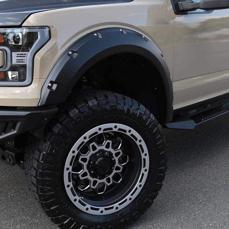 2015-2017 Ford F-150 Styleside Smooth Rivet Style Fender Flares