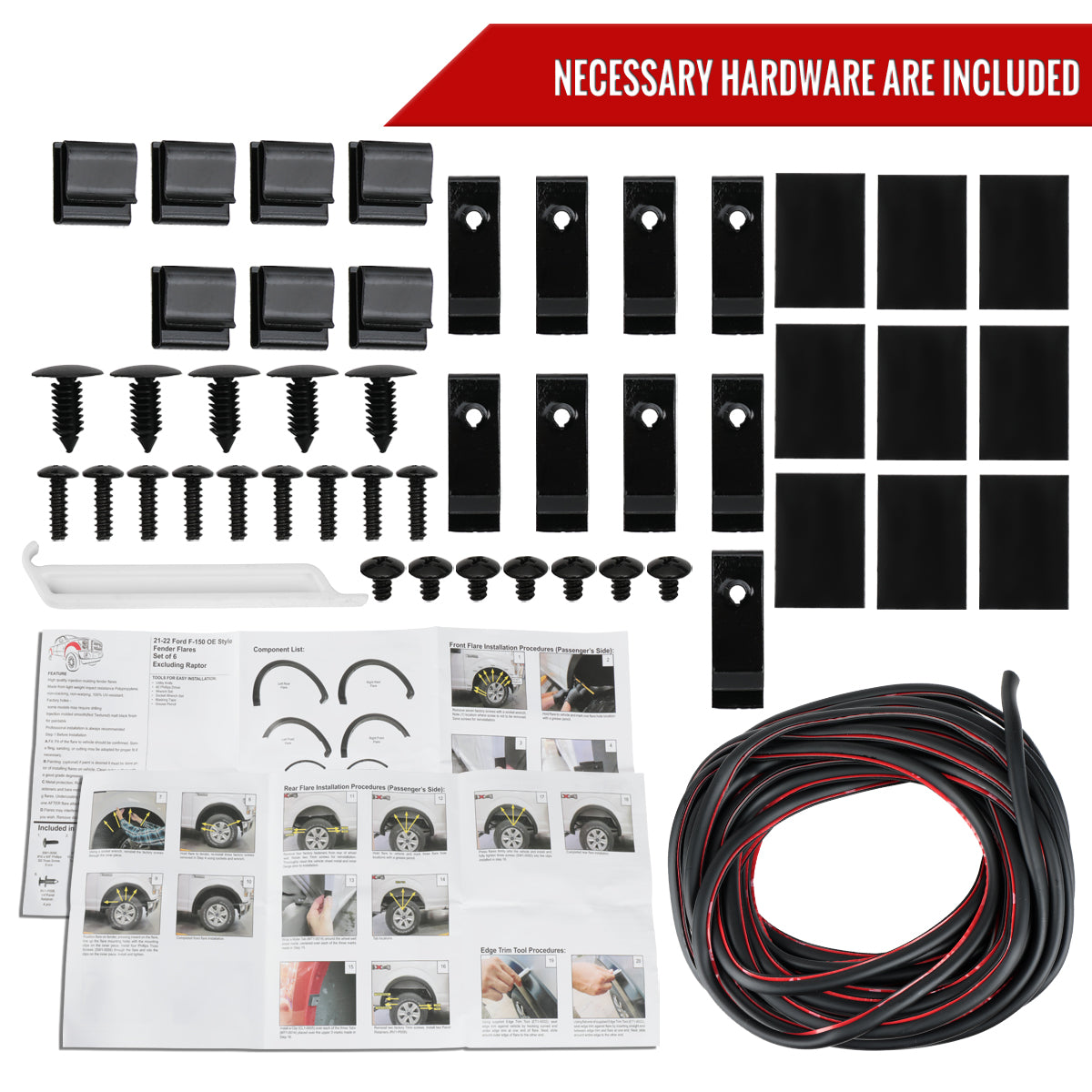 2021-2024 Ford F-150 Factory Style Fender Flares