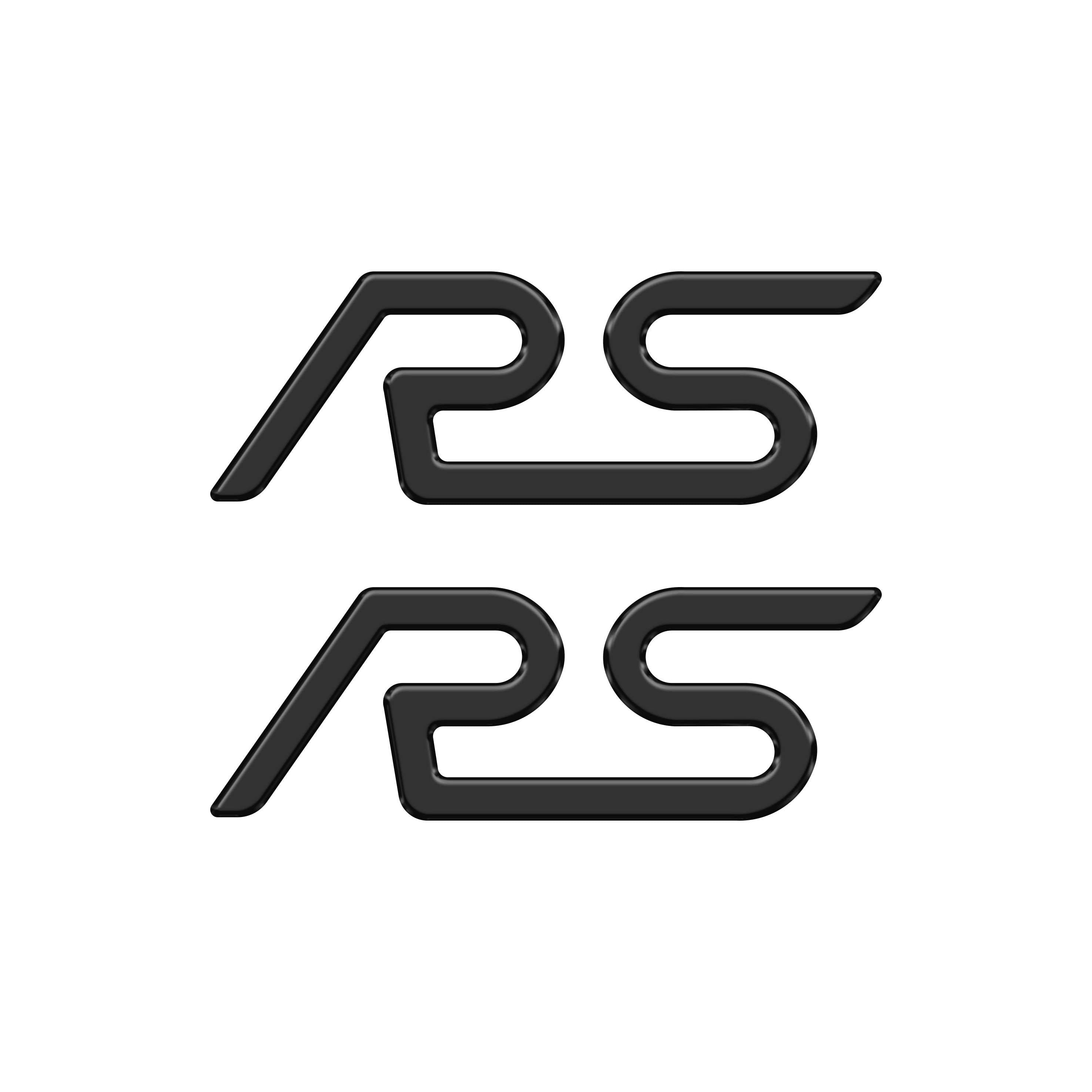 "RS" Spoiler Letter Inserts Fits 2016-2018 Ford Focus RS