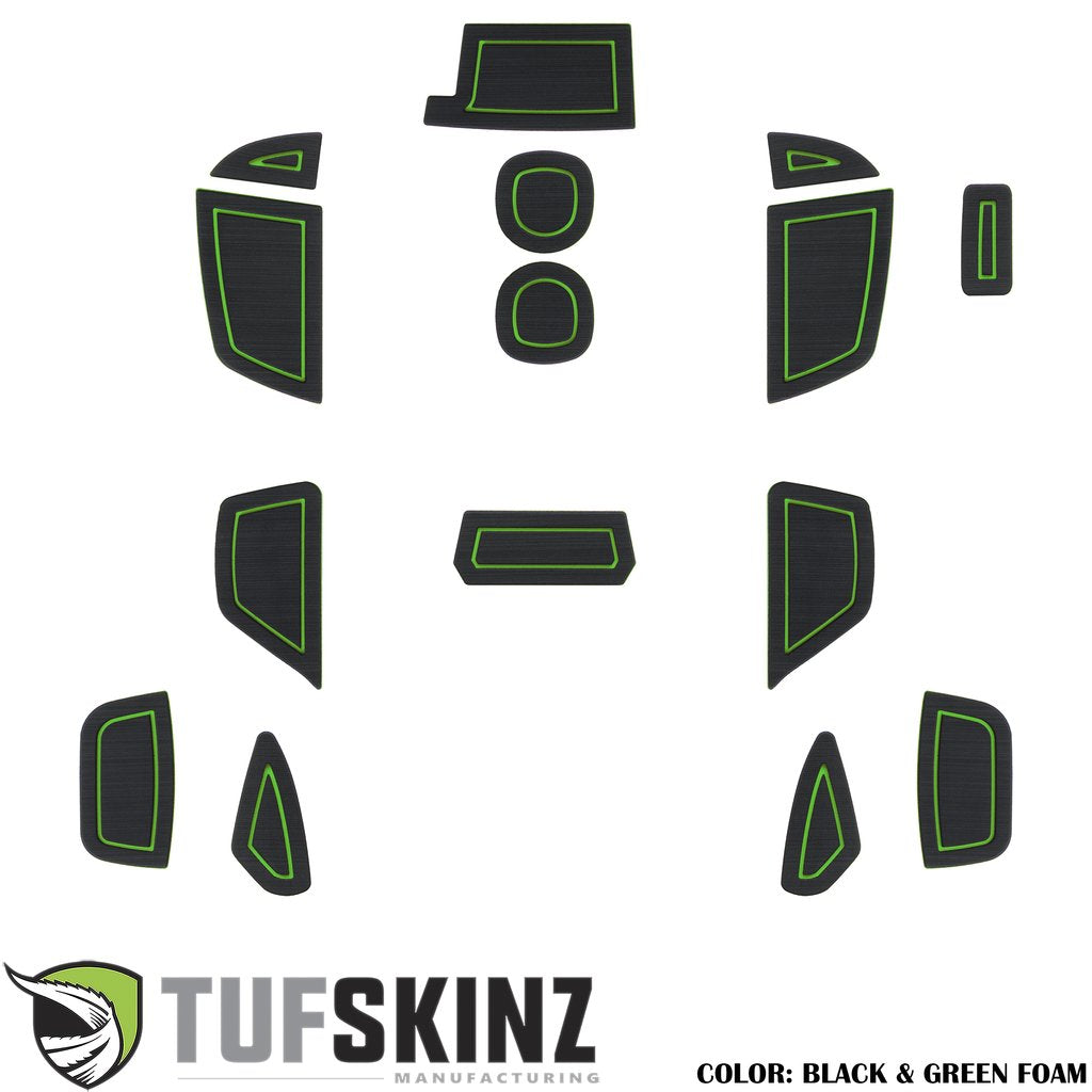 Interior Foam Inserts Fits 2016-2018 Ford Focus Black/Green