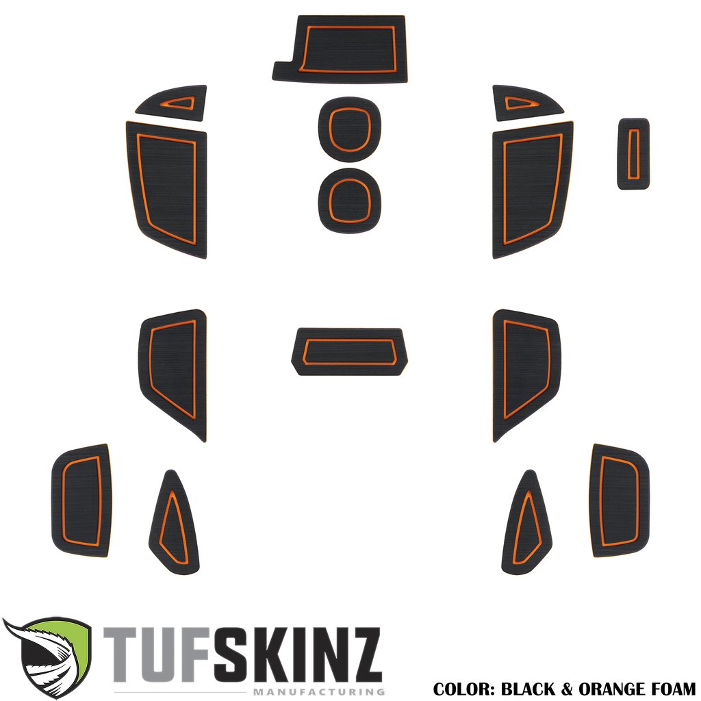 Interior Foam Inserts Fits 2016-2018 Ford Focus Black/Orange