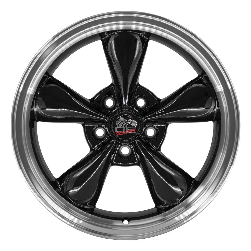 17" Replica FR01 fits Ford Mustang Bullitt 17x8 Black-SR1 Performance
