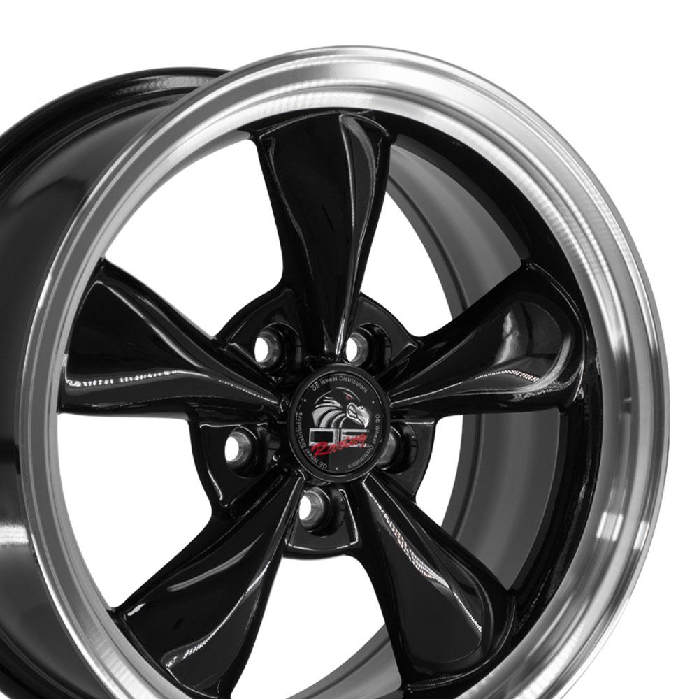 17" Replica FR01 fits Ford Mustang Bullitt 17x8 Black-SR1 Performance