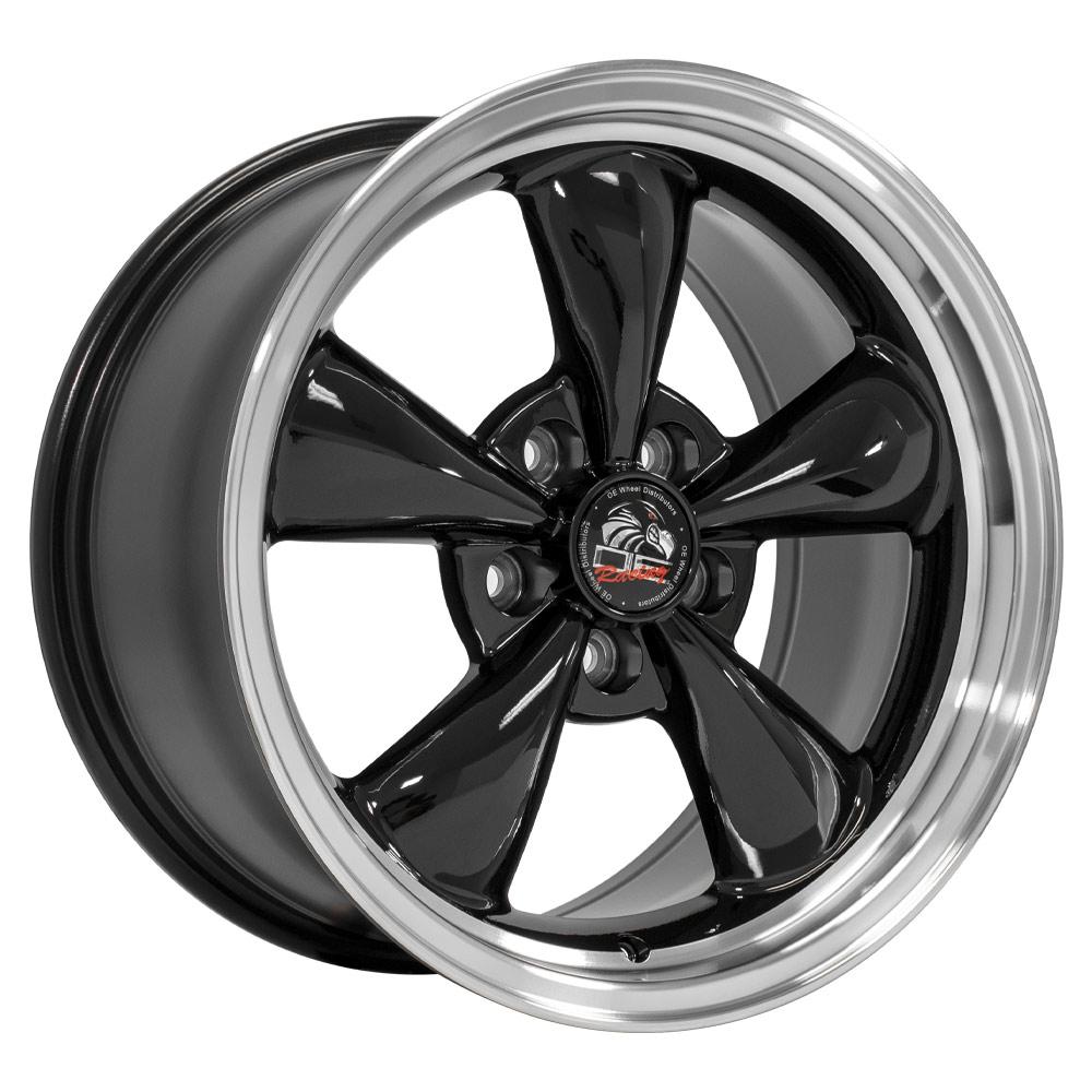 17" Replica FR01 fits Ford Mustang Bullitt 17x9 Black-SR1 Performance