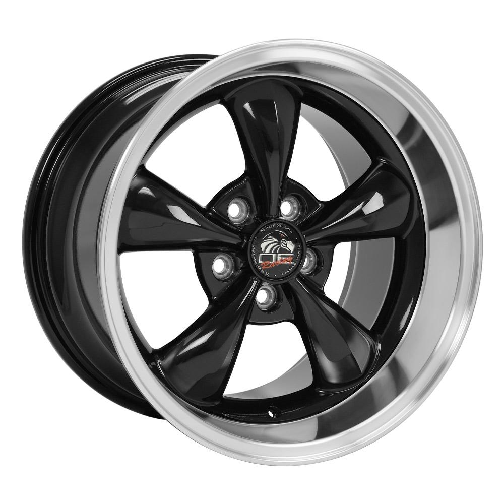 17" Replica FR01 fits Ford Mustang Bullitt 17x10.5 Black-SR1 Performance