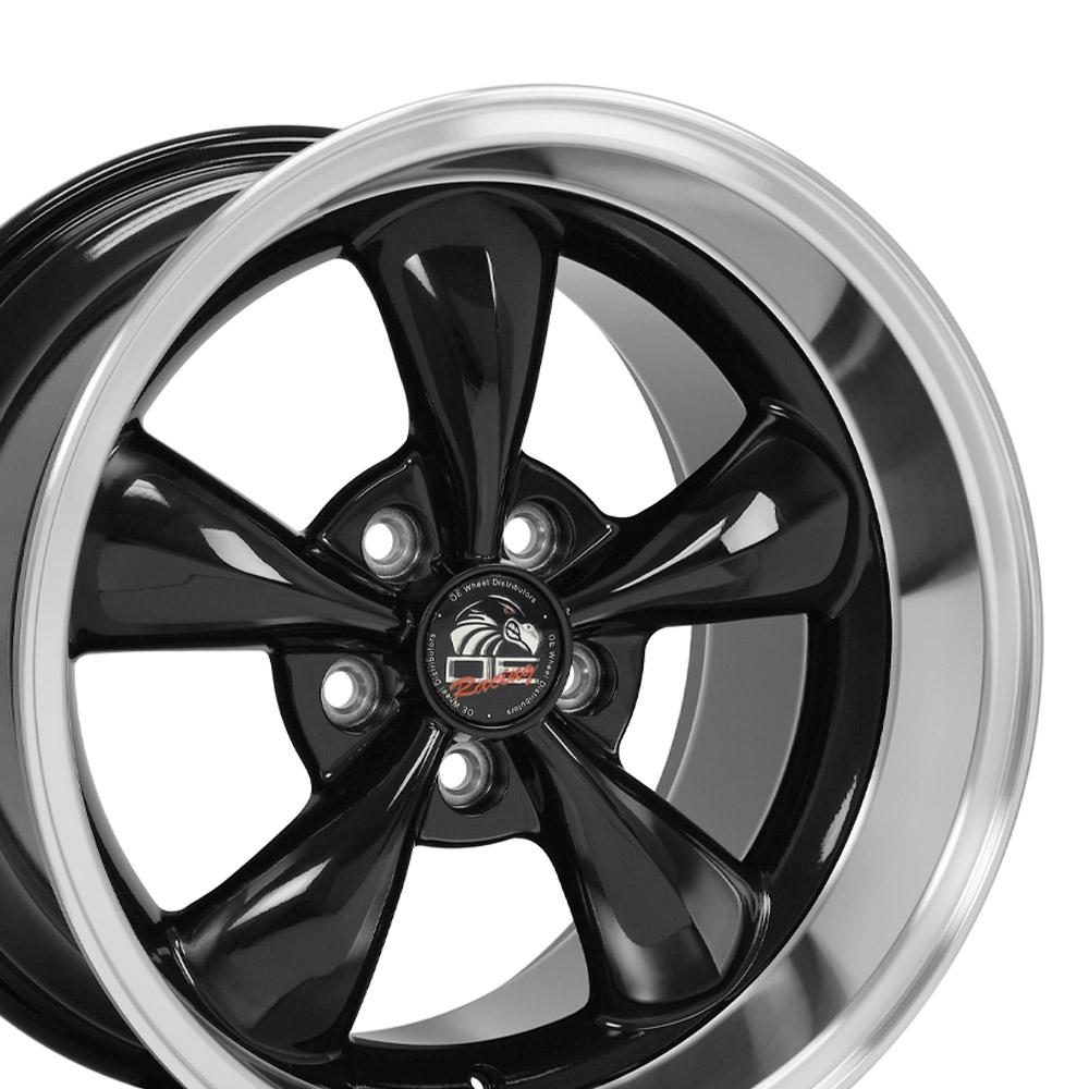 17" Replica FR01 fits Ford Mustang Bullitt 17x10.5 Black-SR1 Performance
