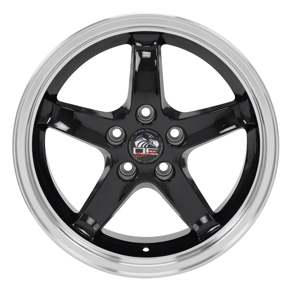 17" Replica FR04 fits Ford Mustang Cobra 17x9 Black-SR1 Performance