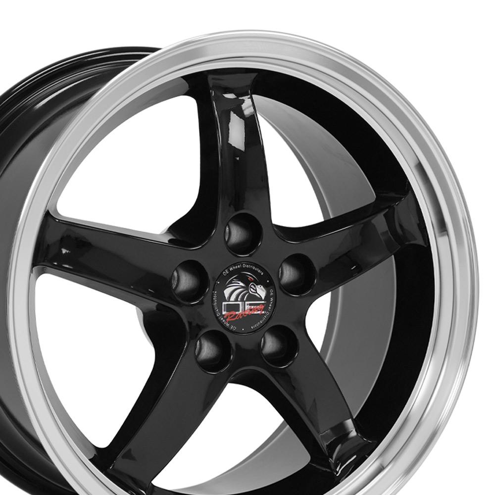 17" Replica FR04 fits Ford Mustang Cobra 17x9 Black-SR1 Performance