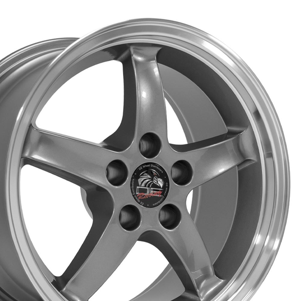 17" Replica FR04 fits Ford Mustang Cobra 17x9 Gunmetal-SR1 Performance