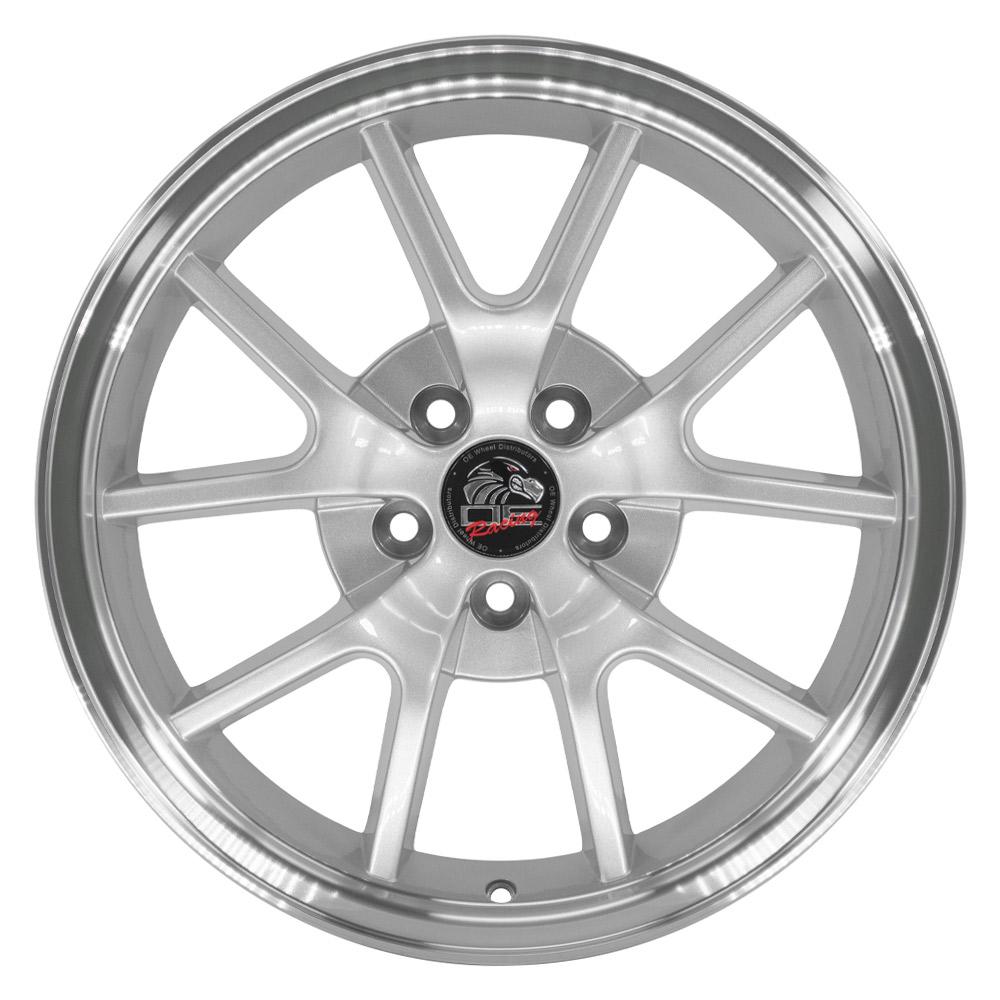 18" Replica FR05 fits Ford Mustang FR500 18x9 Silver-SR1 Performance