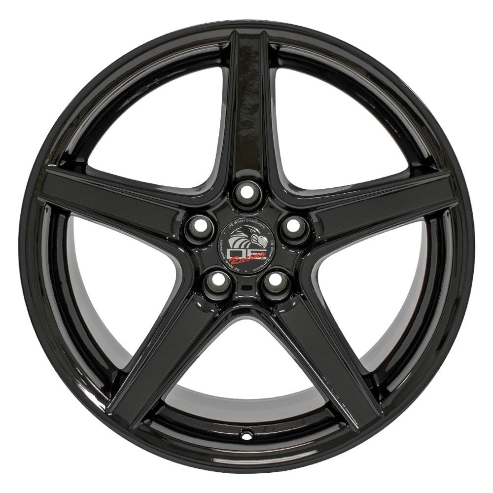 18" Replica FR06B fits Ford Mustang Saleen 18x10 Black-SR1 Performance