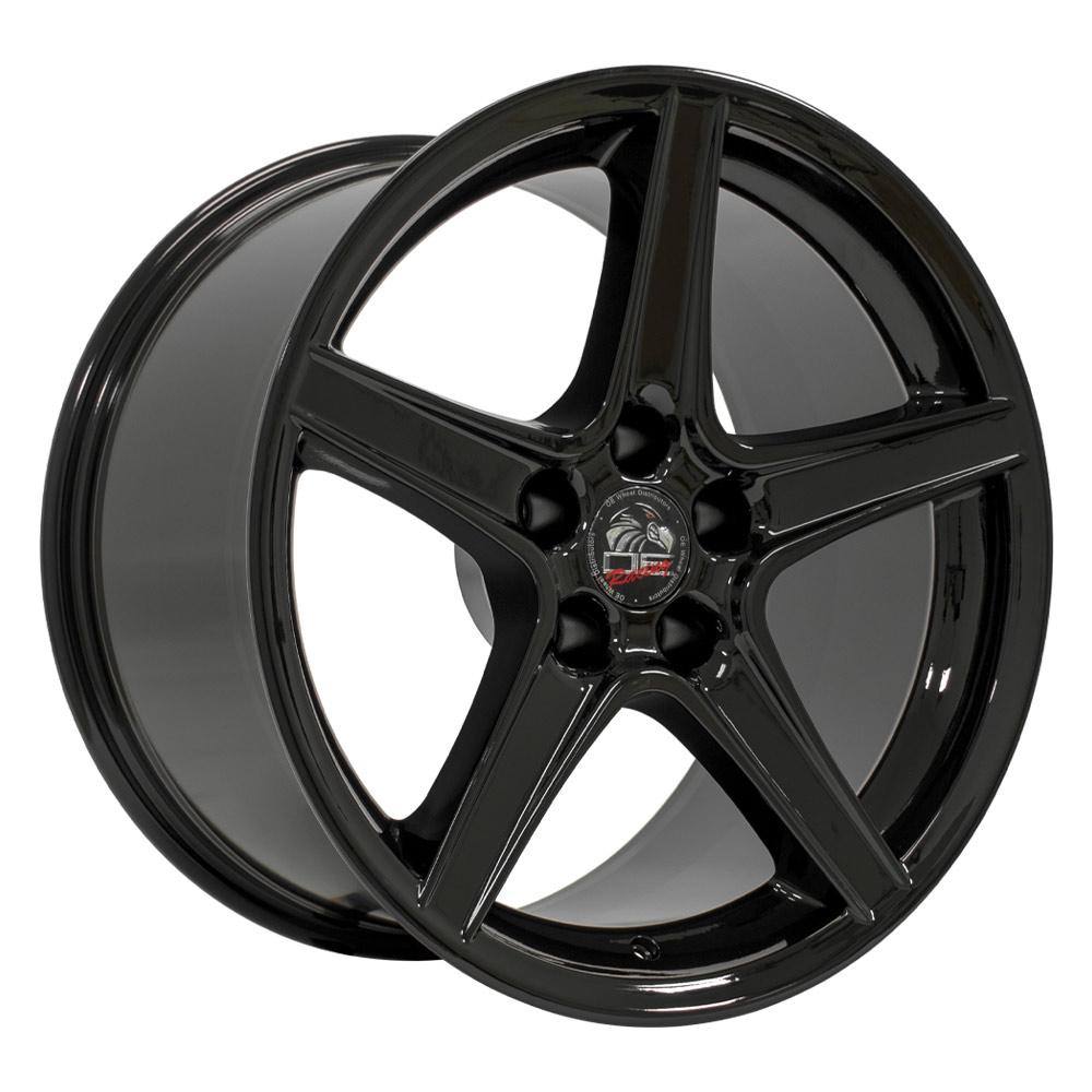 18" Replica FR06B fits Ford Mustang Saleen 18x10 Black-SR1 Performance