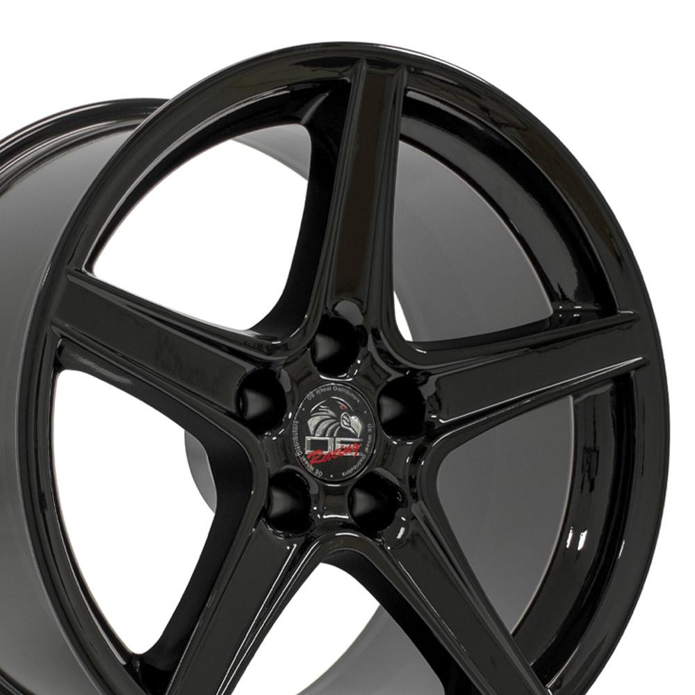 18" Replica FR06B fits Ford Mustang Saleen 18x10 Black-SR1 Performance