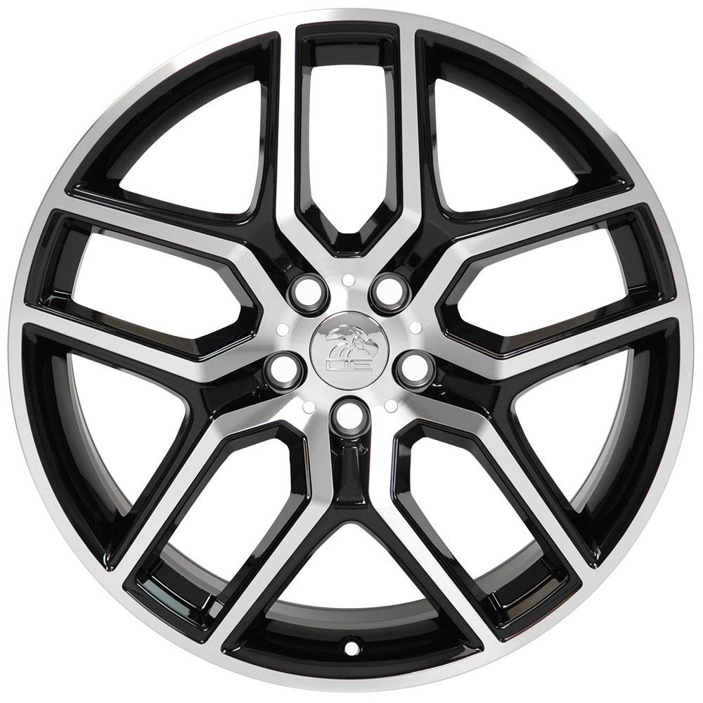20" Replica FR73 fits Ford Explorer 20x9 Black Mach'd-SR1 Performance