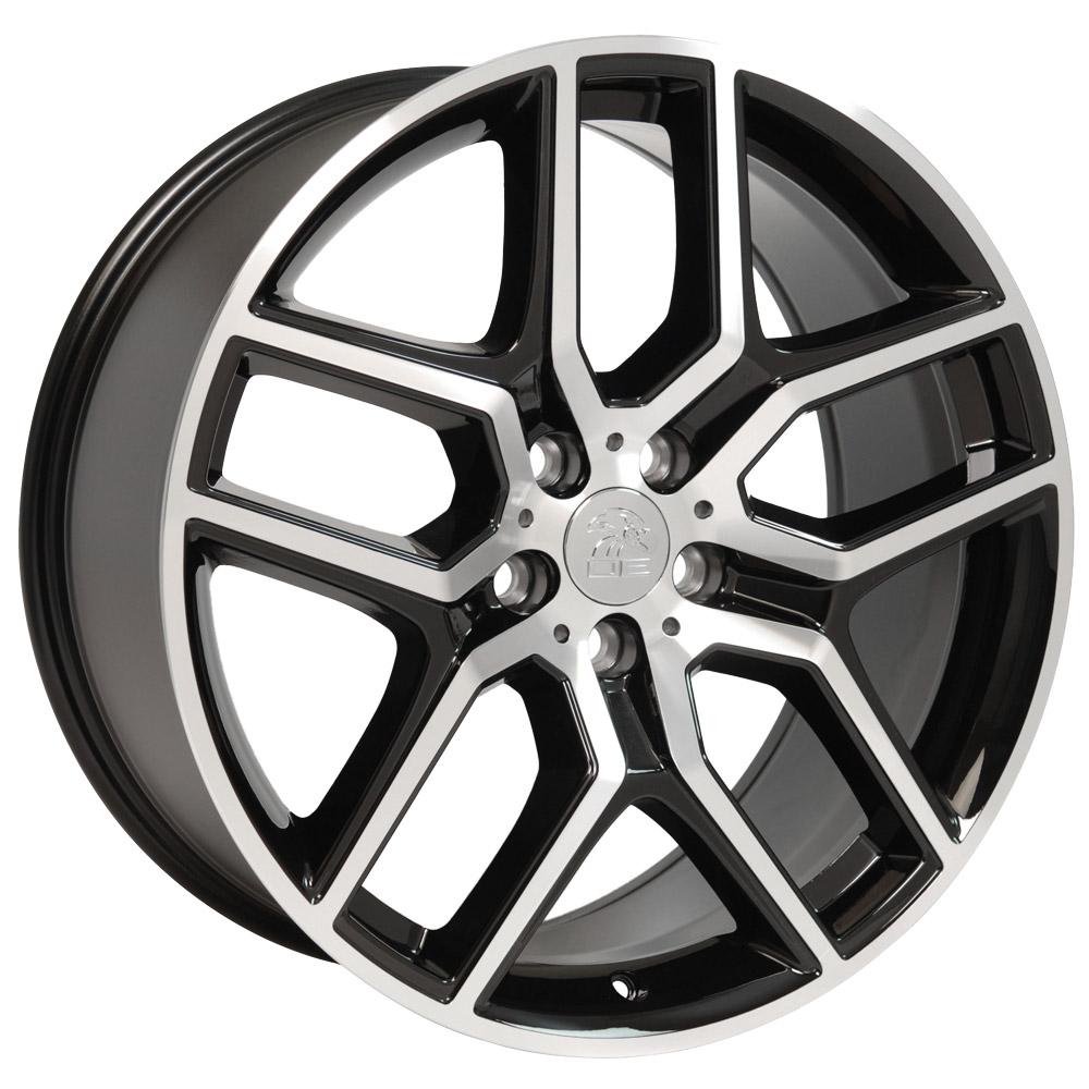 20" Replica FR73 fits Ford Explorer 20x9 Black Mach'd-SR1 Performance