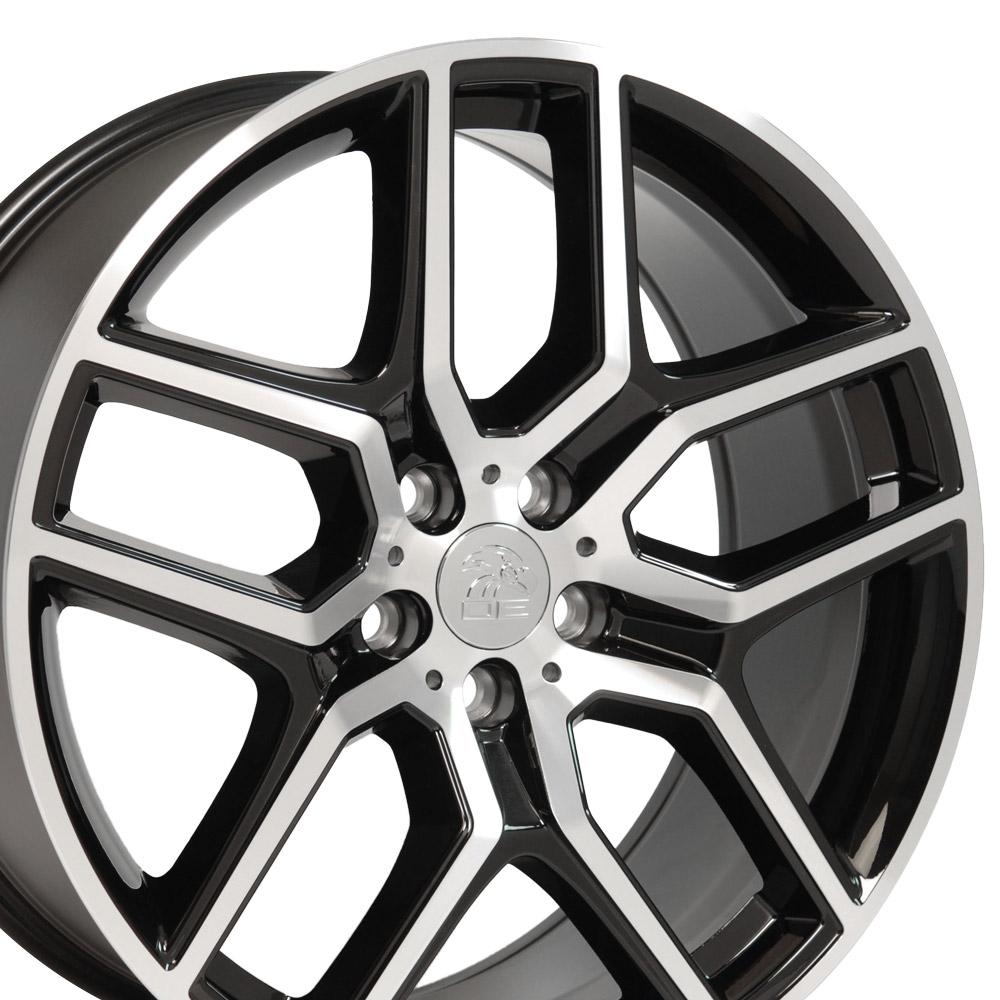 20" Replica FR73 fits Ford Explorer 20x9 Black Mach'd-SR1 Performance