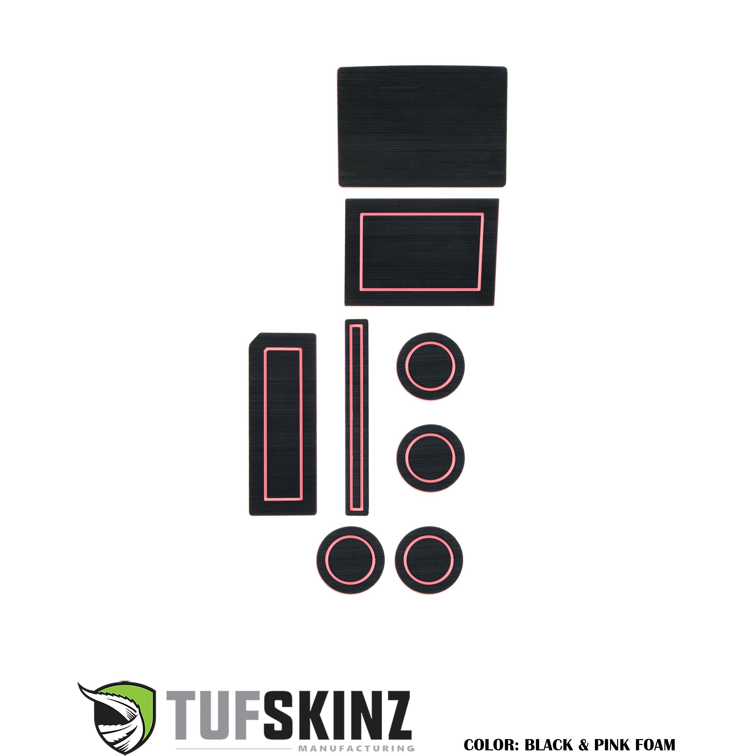 40/Console/40 Seats with Steering Column Shifter w/Center Dash Speaker Cup Holder inserts Fits 2017-2020 Ford F-150 Black/Pink
