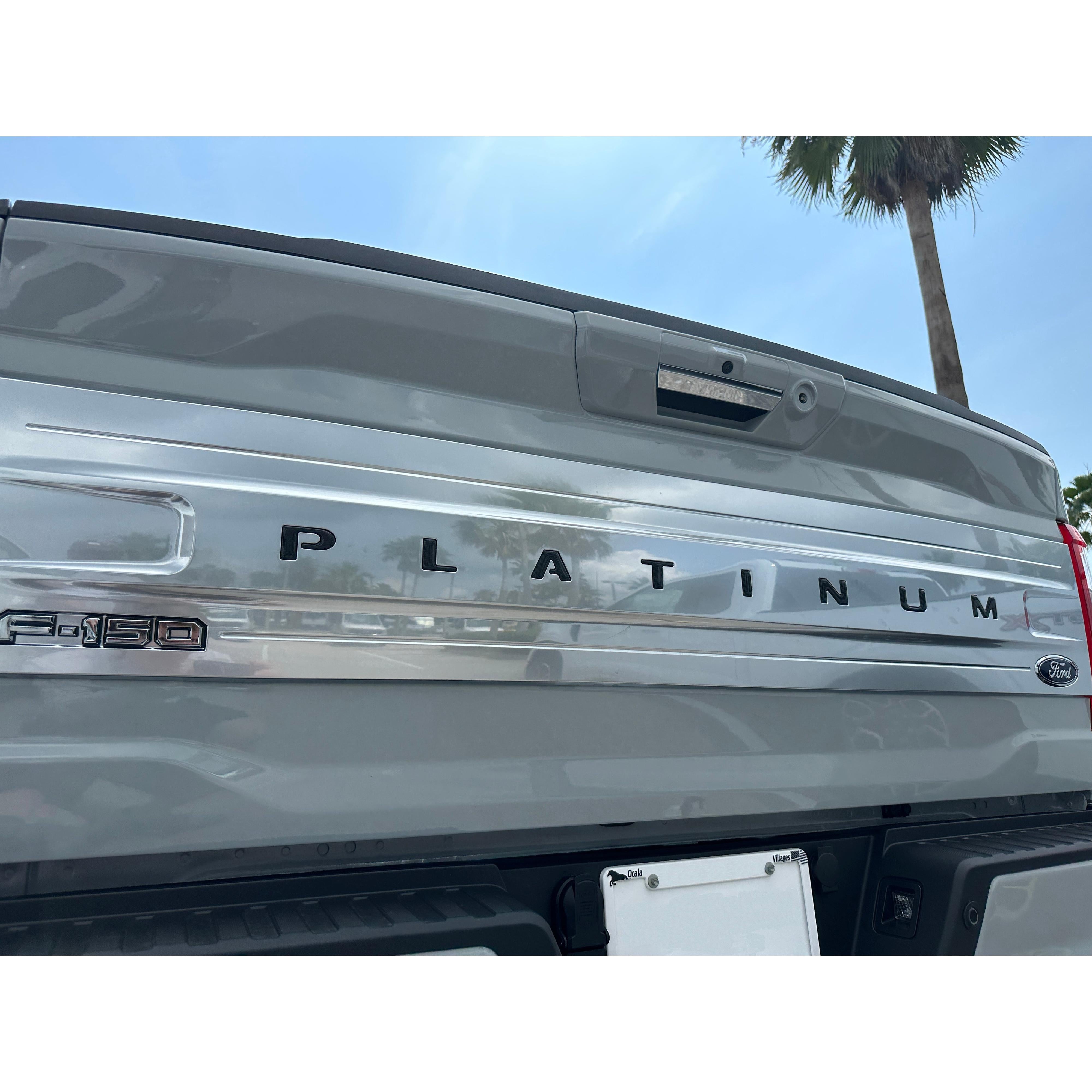 Platinum Tailgate Letter Inserts Fits 2021-2023 Ford F-150