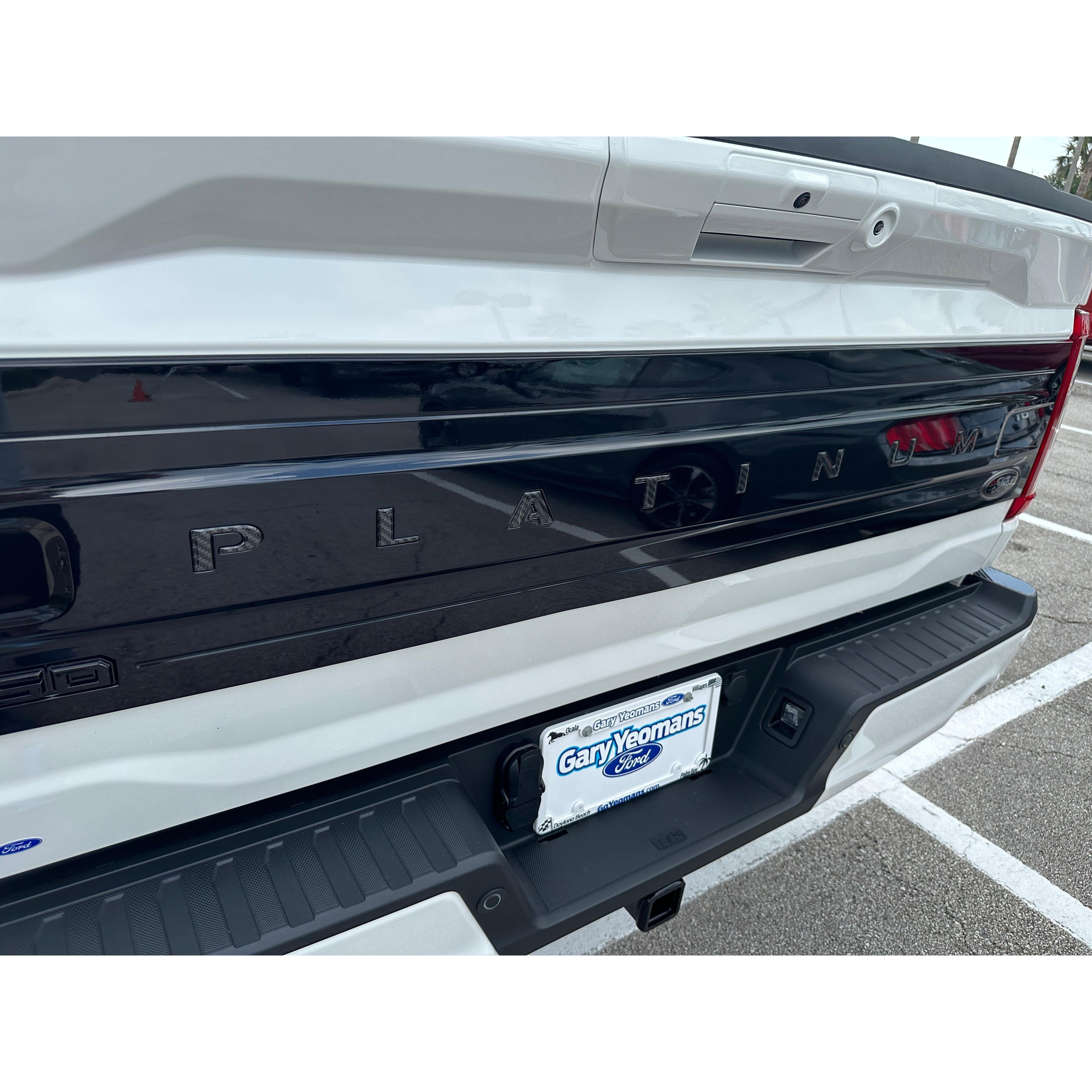 Platinum Tailgate Letter Inserts Fits 2021-2023 Ford F-150