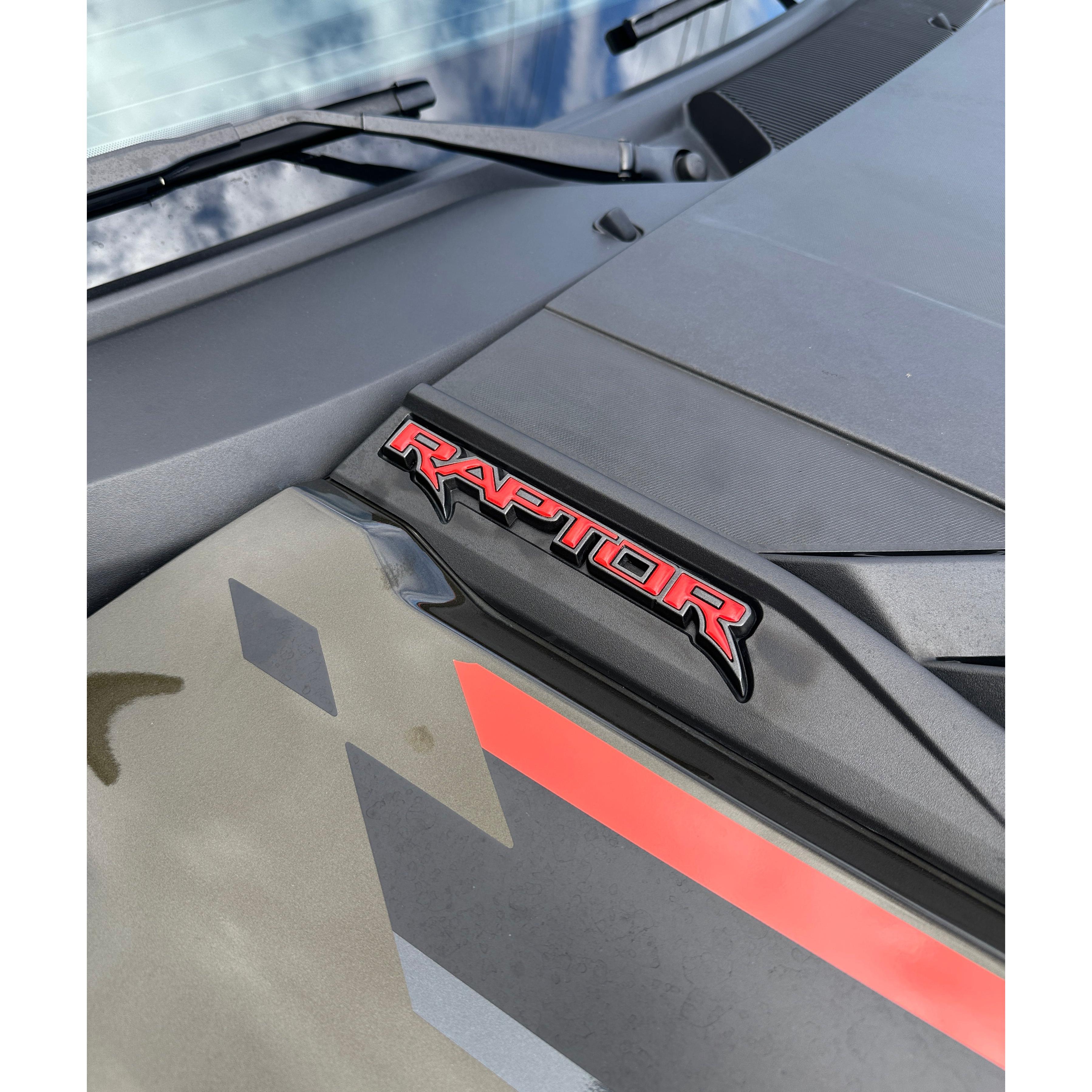 Hood Cowl Emblem Inserts Fits 2021-2026 Ford F-150/Bronco Raptor