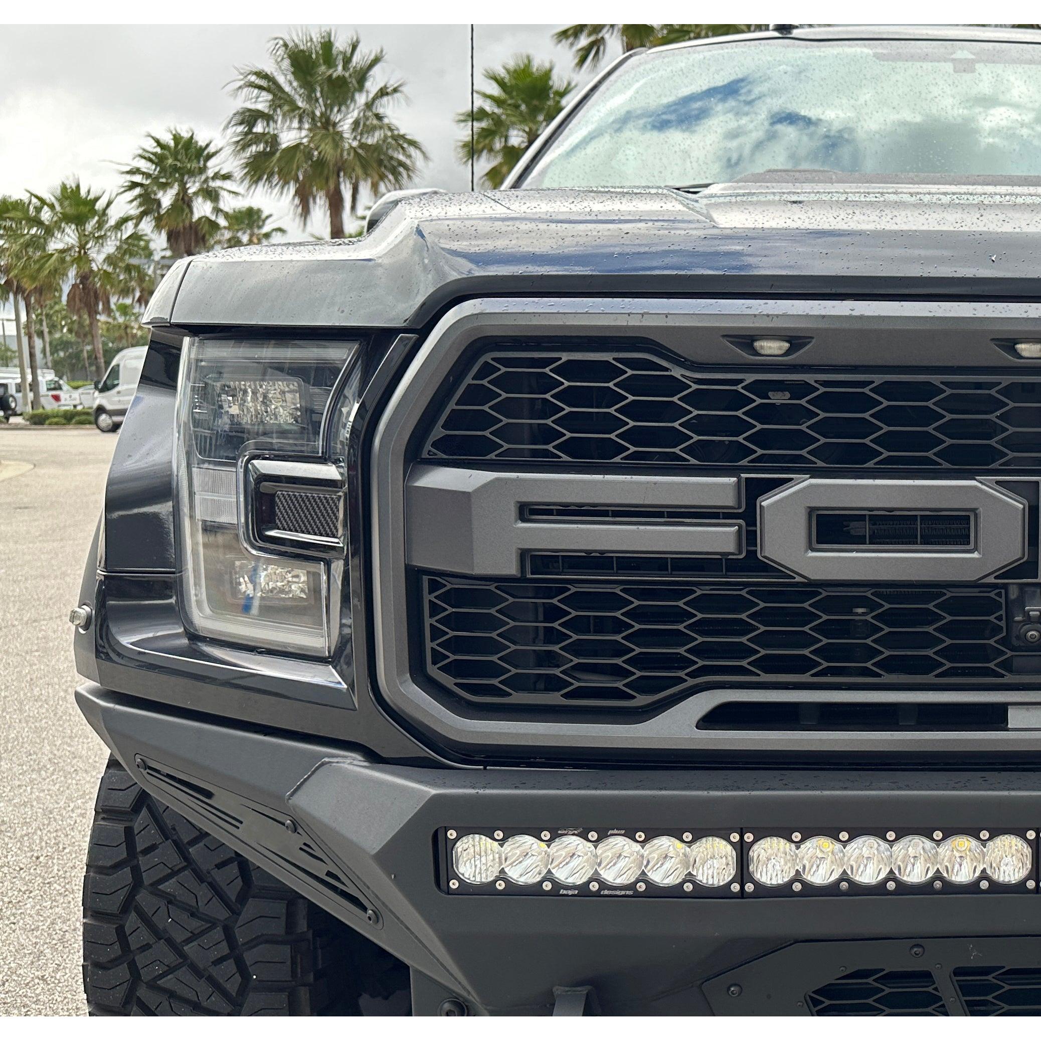 Side Headlight Molding Inserts Fits 2015-2020 Ford Raptor