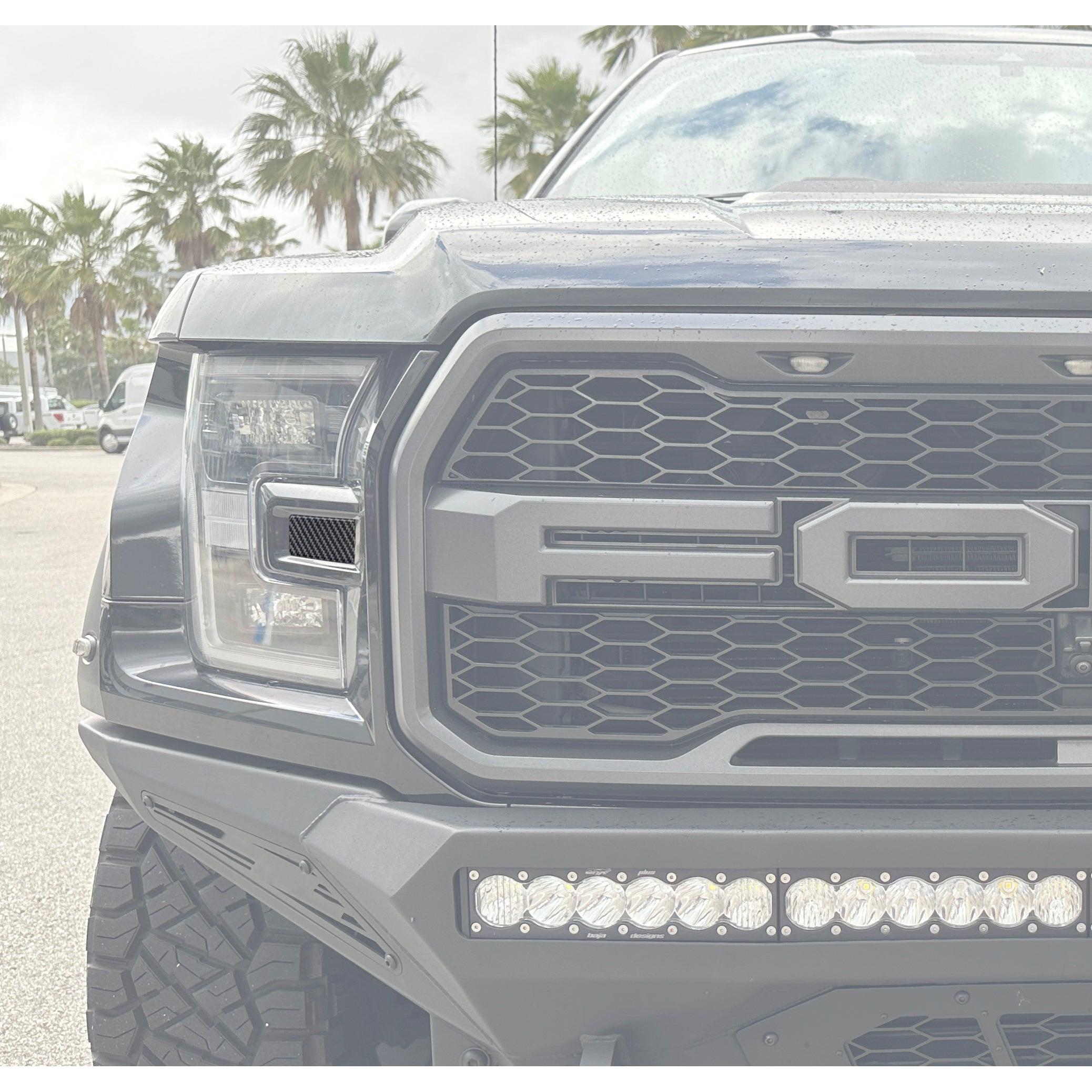 Side Headlight Molding Inserts Fits 2015-2020 Ford Raptor