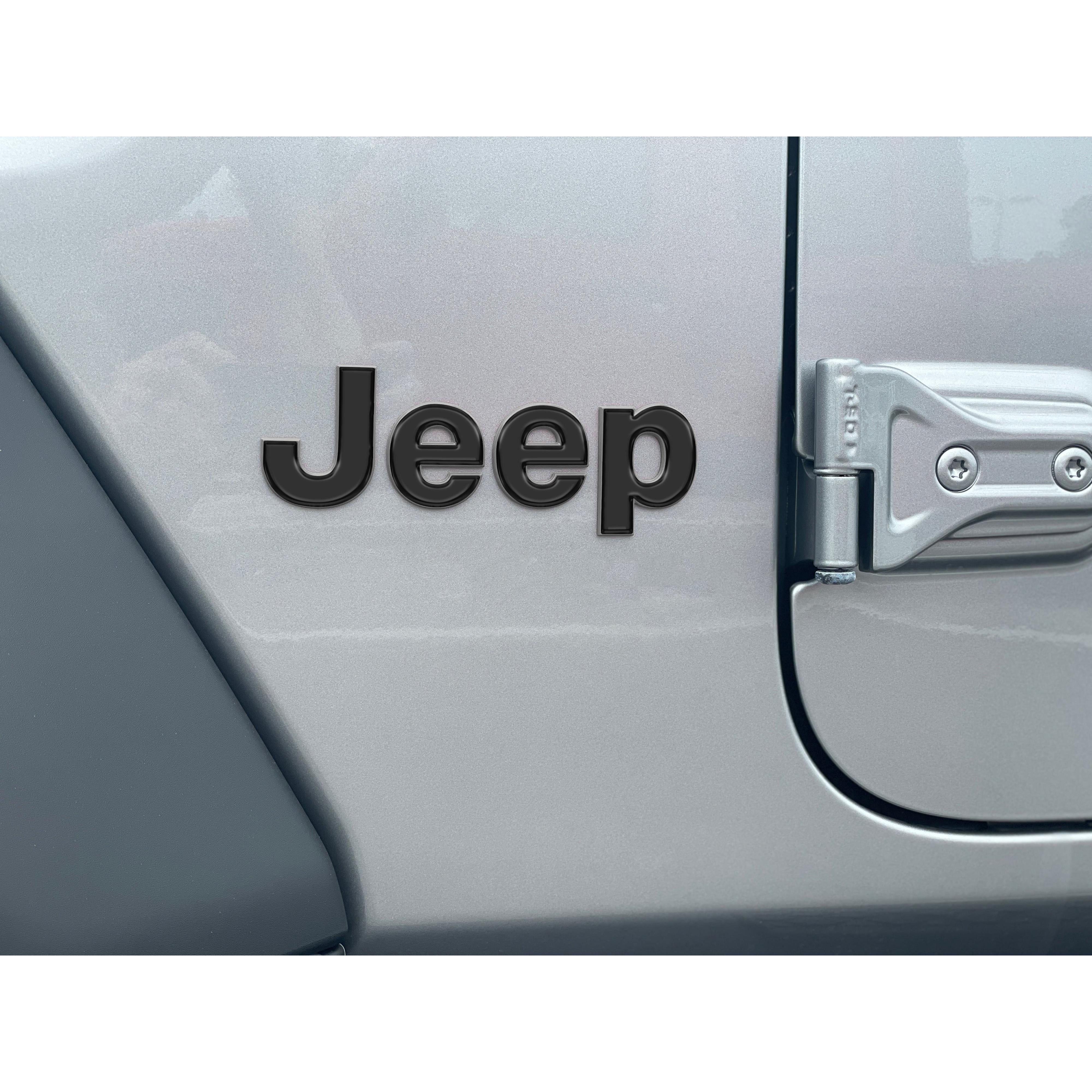Driver & Passenger Side Letter Overlays Fits 2018-2026 Jeep Wrangler JL