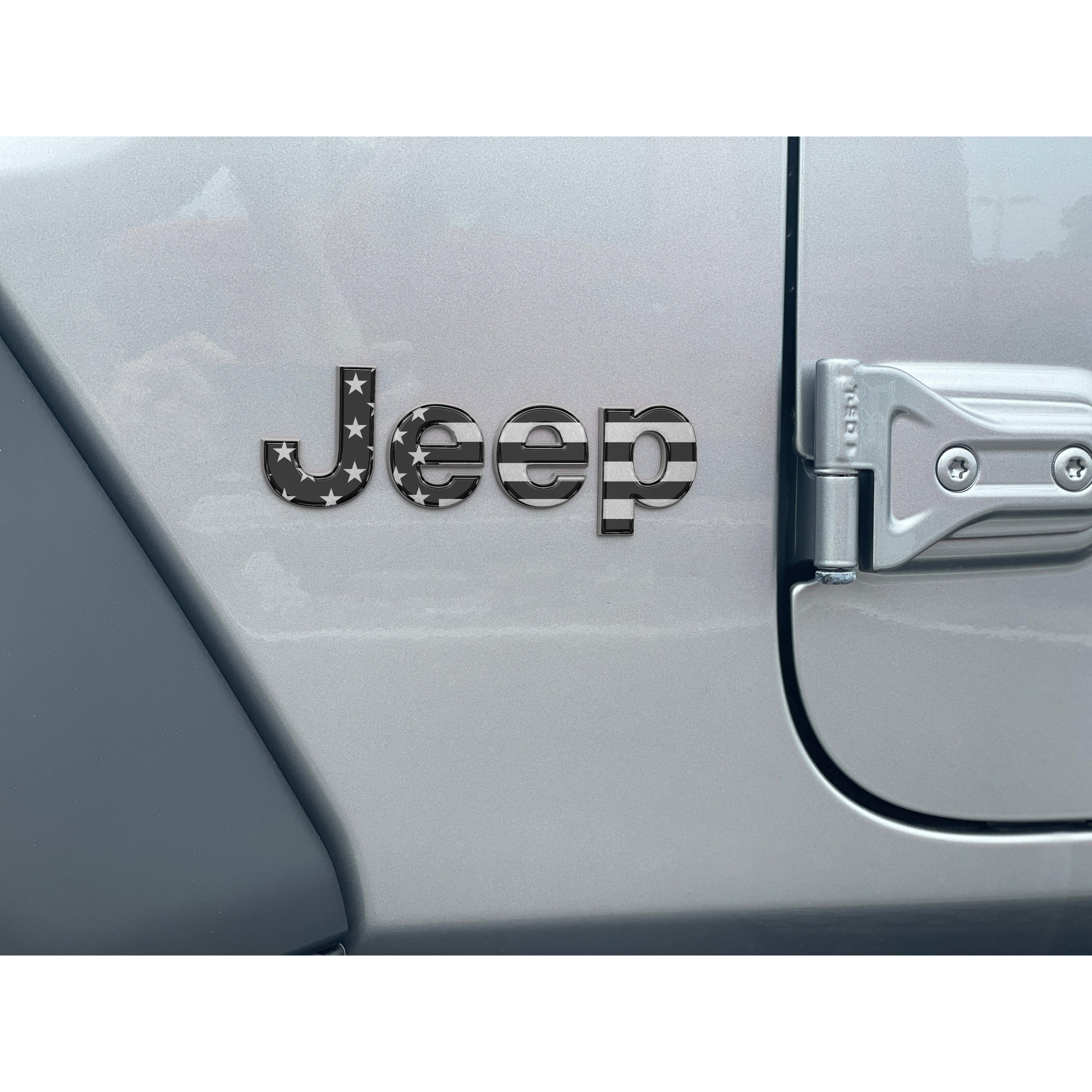 Driver & Passenger Side Letter Overlays Fits 2018-2026 Jeep Wrangler JL