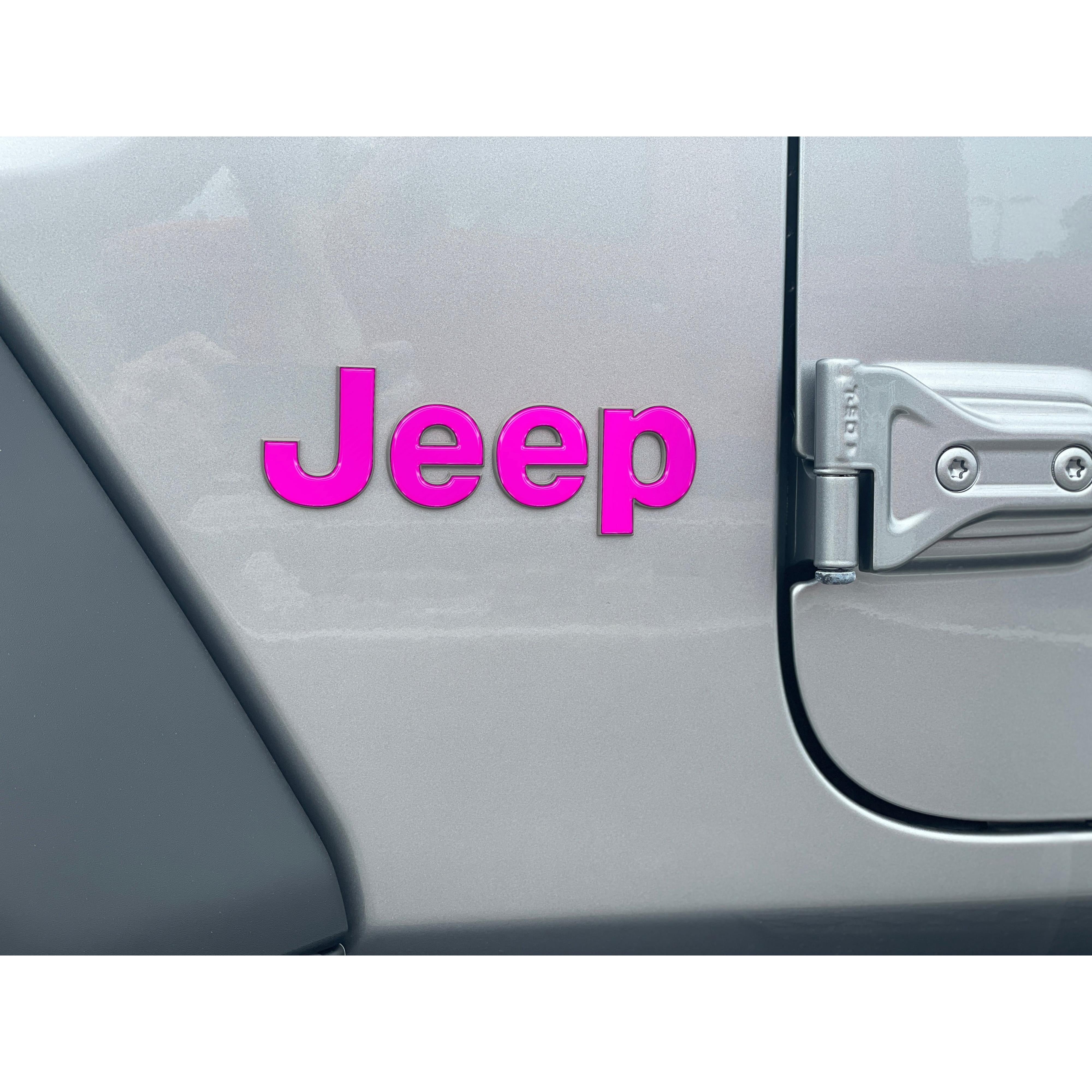 Driver & Passenger Side Letter Overlays Fits 2018-2026 Jeep Wrangler JL
