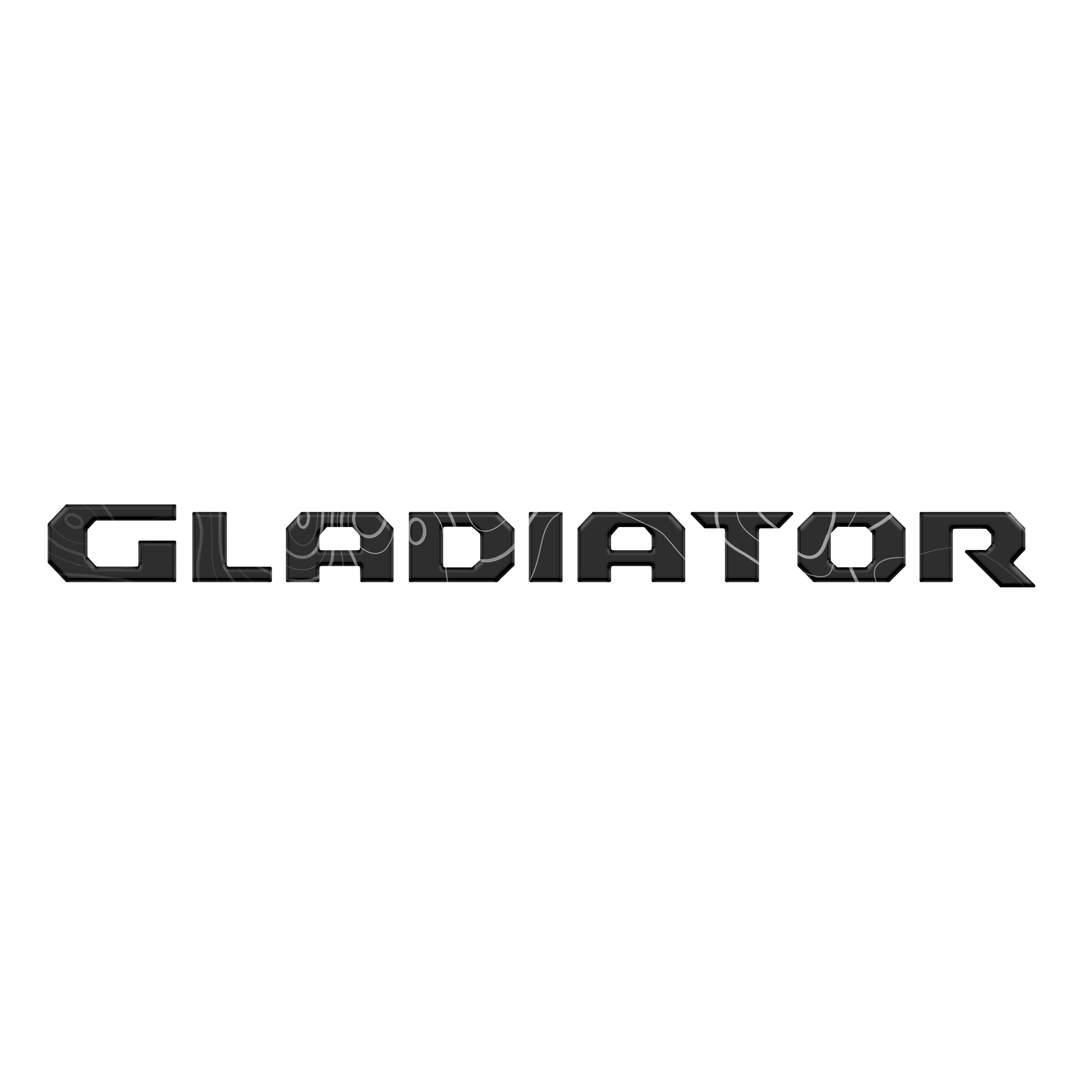 Raised Lettering Decal Fits 2020-2026 Jeep Gladiator