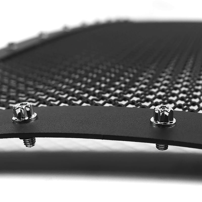 2009-2014 Ford F-150 Rivet Style Black Stainless Steel Mesh Grille Center Insert