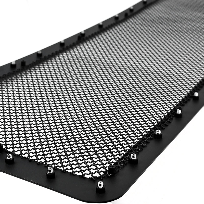 2009-2014 Ford F-150 Rivet Style Black Stainless Steel Mesh Grille Center Insert