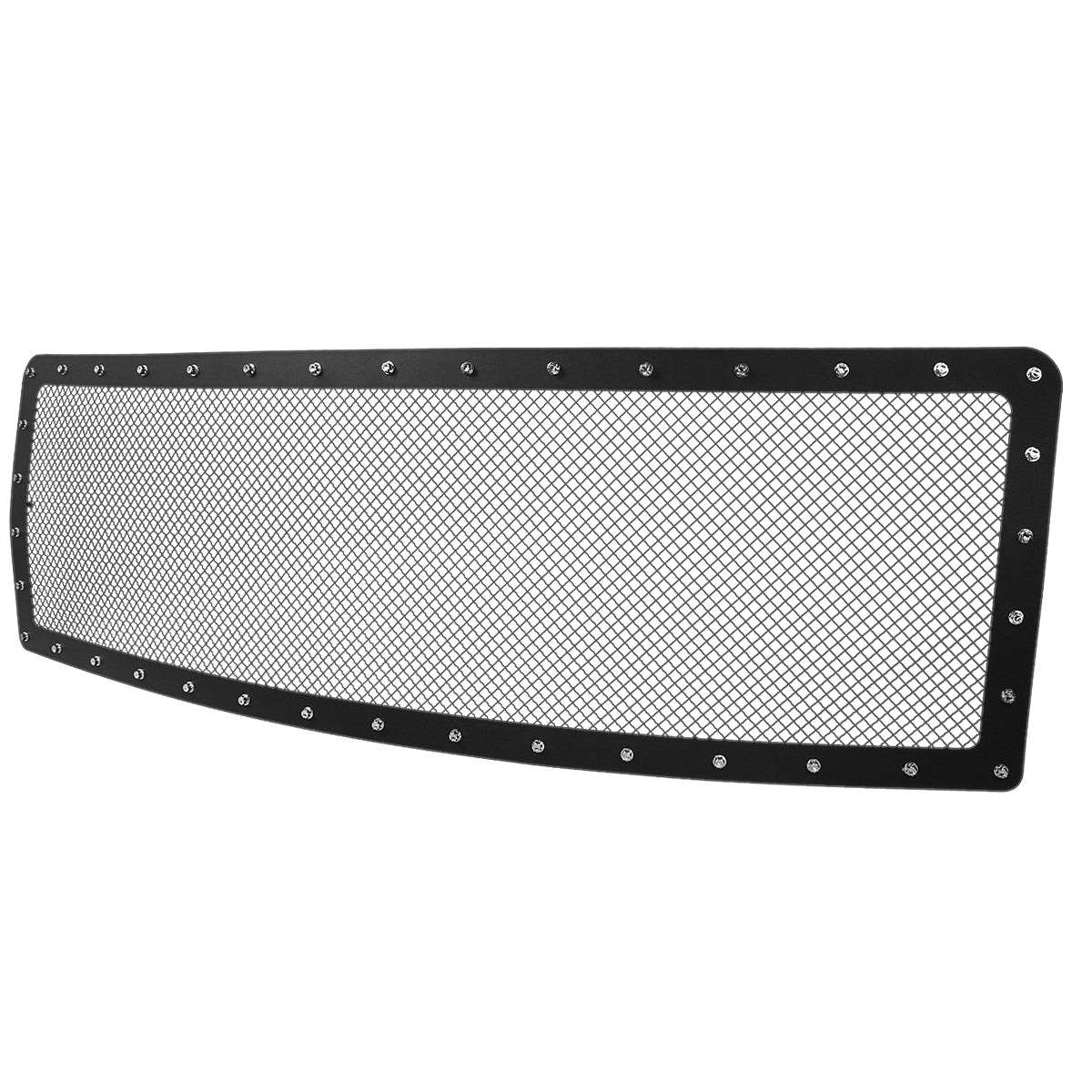 2009-2014 Ford F-150 Rivet Style Black Stainless Steel Mesh Grille Center Insert