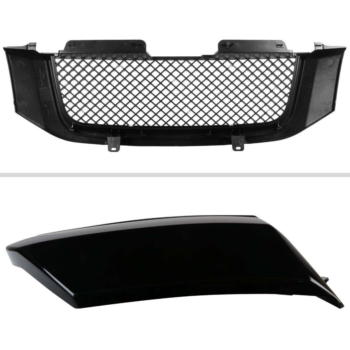 2002-2007 GMC Envoy Glossy Black ABS Mesh Grille