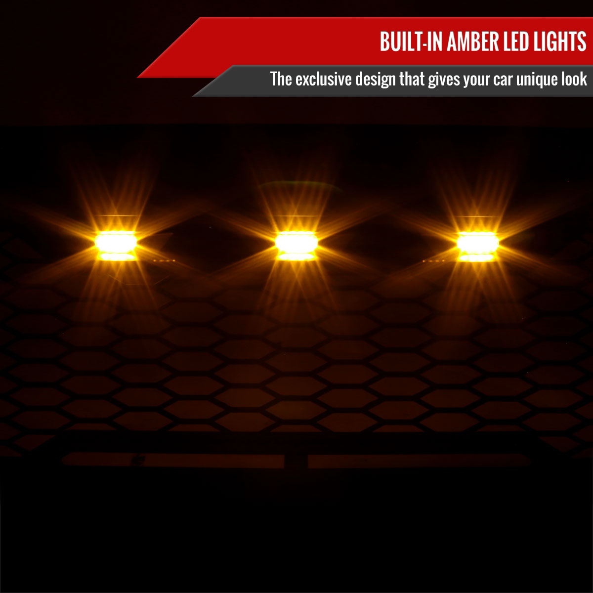 2005-2011 Toyota Tacoma Matte Black Mesh Replacement Grille w/ LED Lights