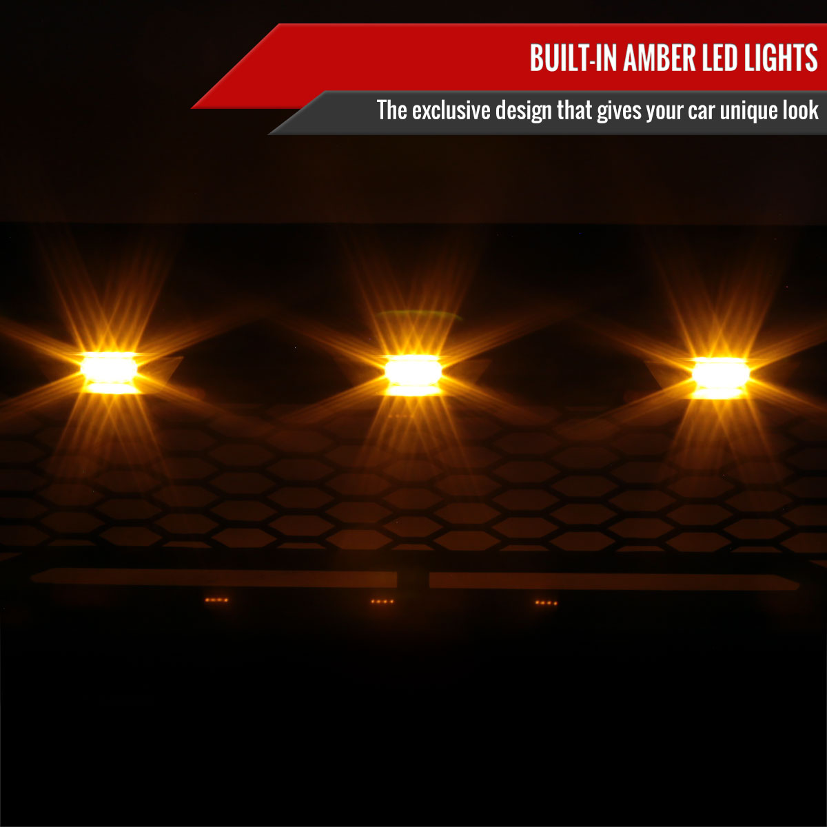 2012-2015 Toyota Tacoma Matte Black Mesh Replacement Grille w/ LED Lights